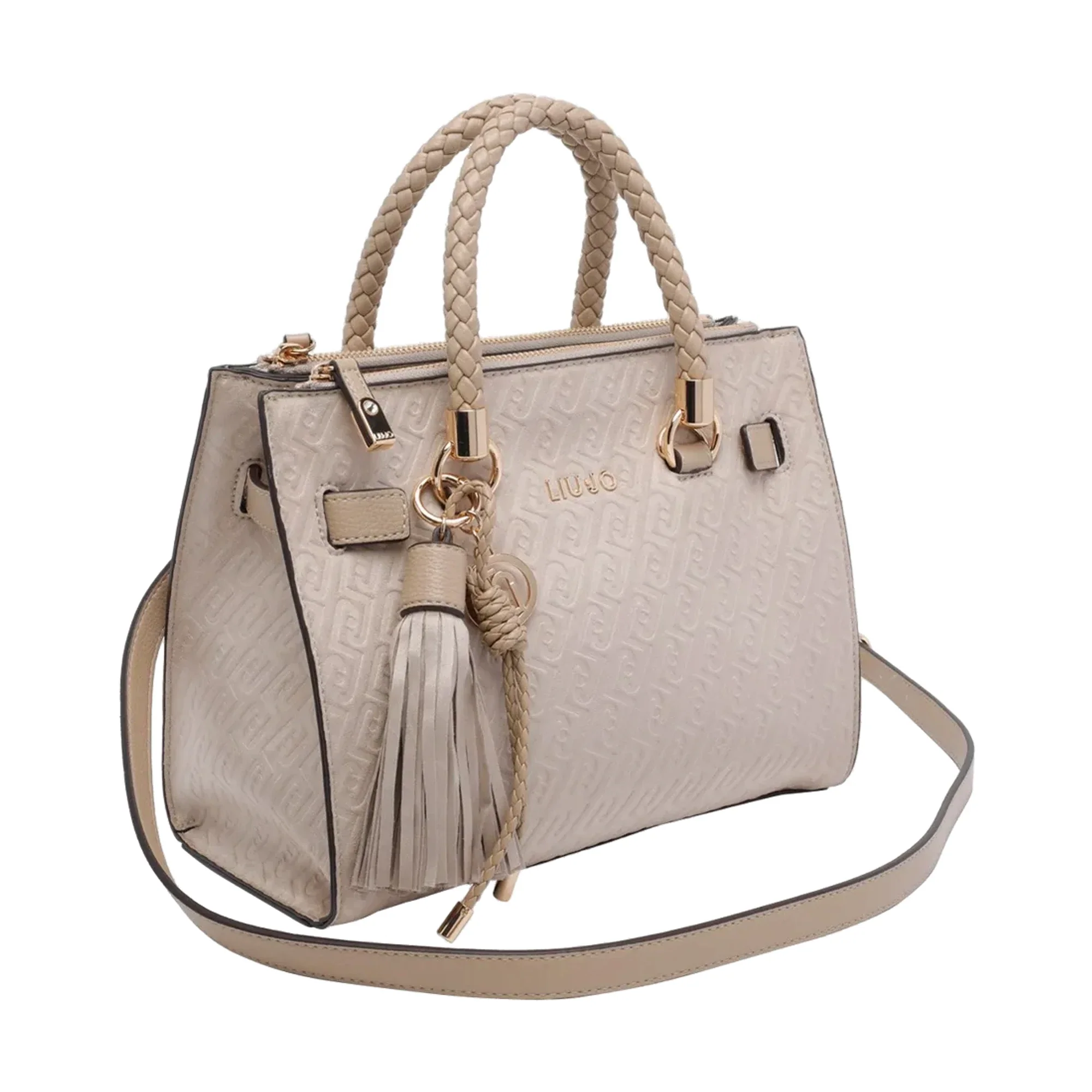Borsa Donna con logo monogram all over Beige - Image 2