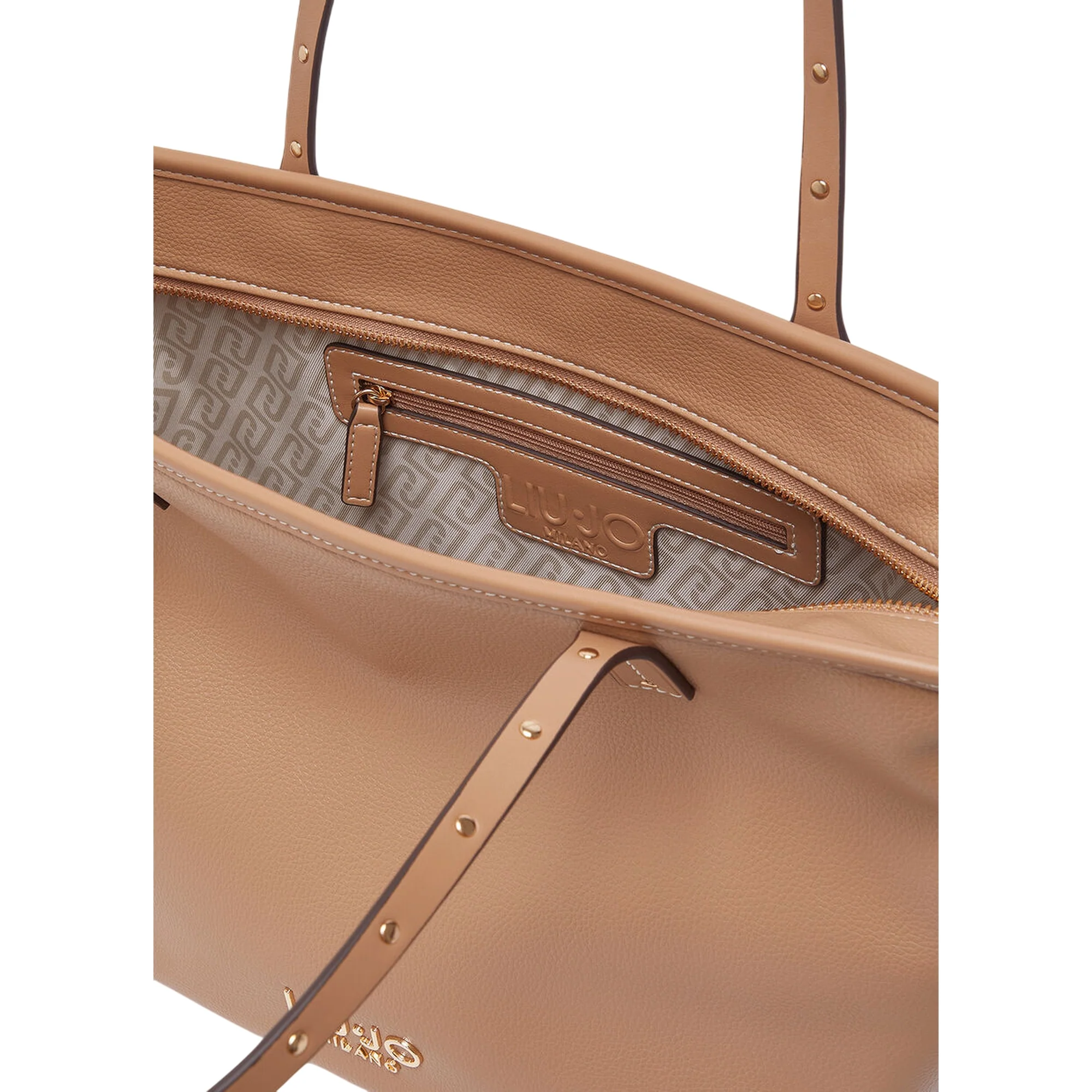 Borsa Tote media Donna tinta unita marrone - Image 3
