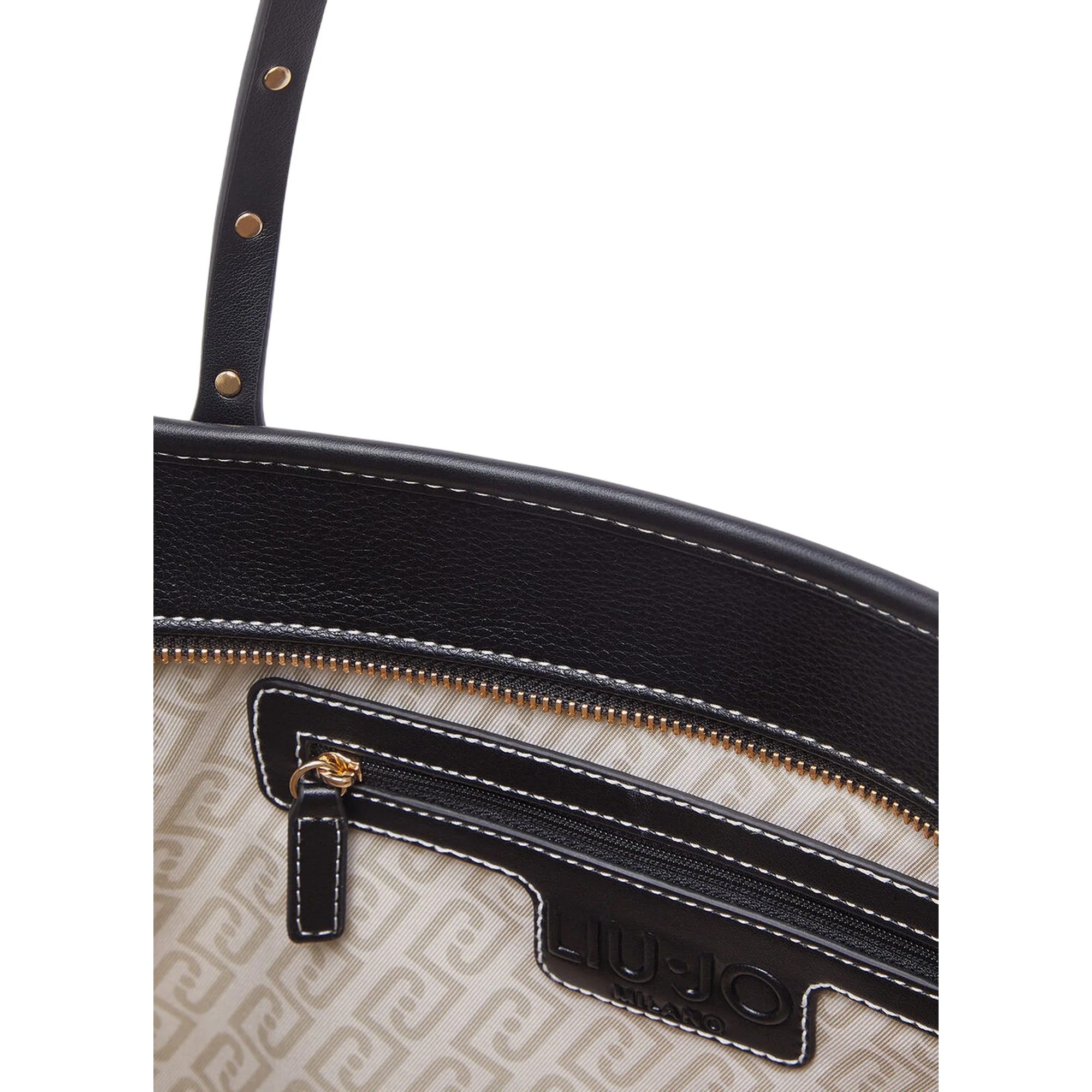 Borsa Tote media Donna tinta unita nera - Image 3