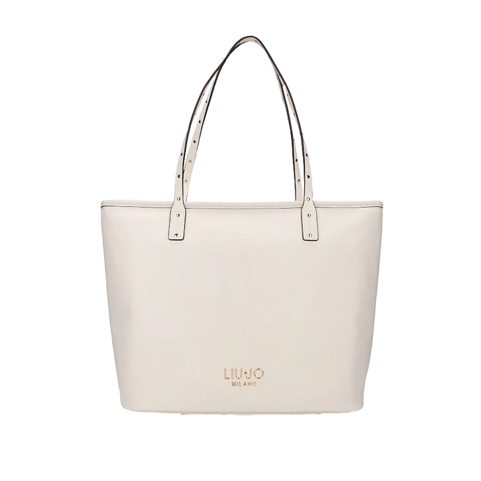 Borsa Tote media Donna tinta unita bianca