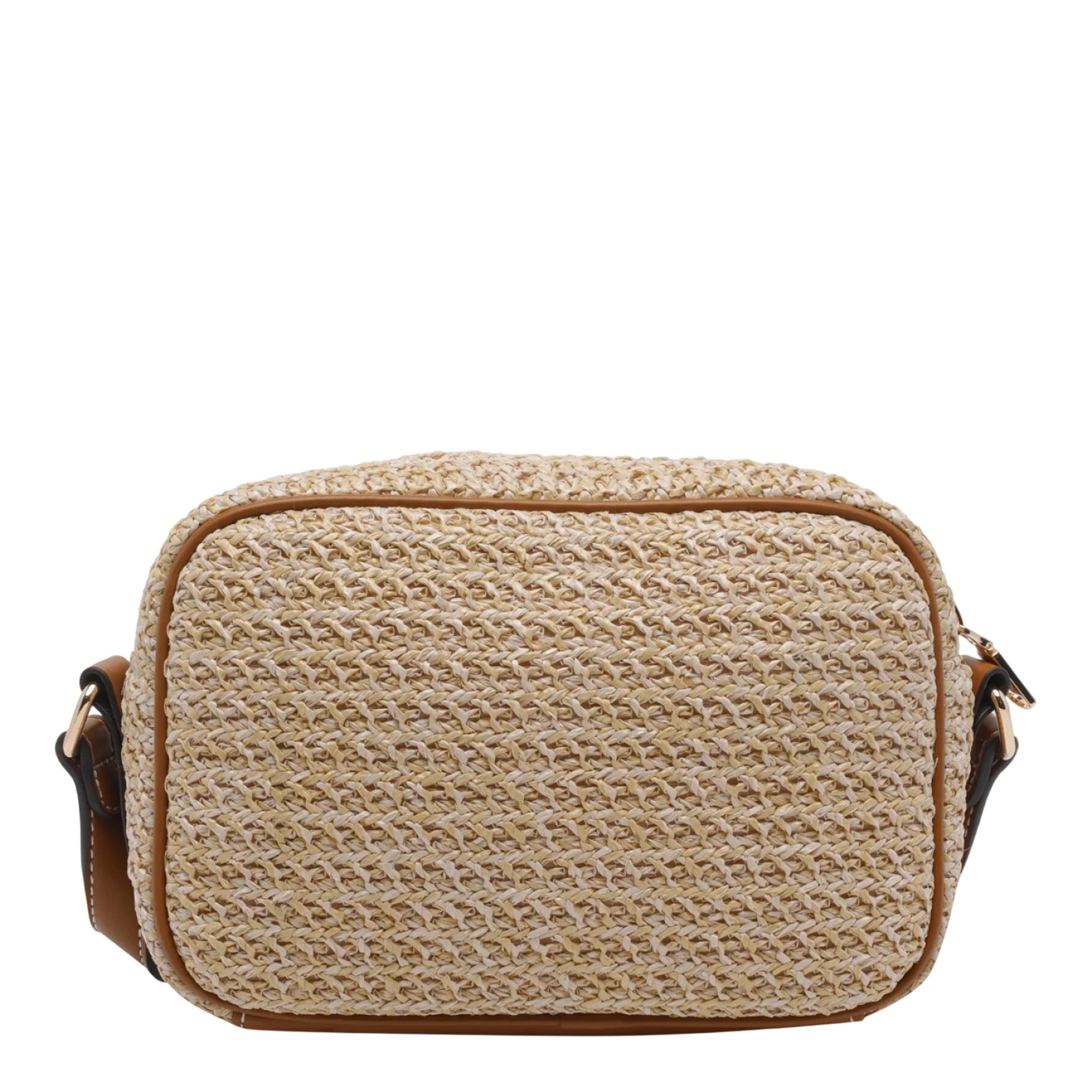 Borsa crossbody beige con logo centrale - Image 3