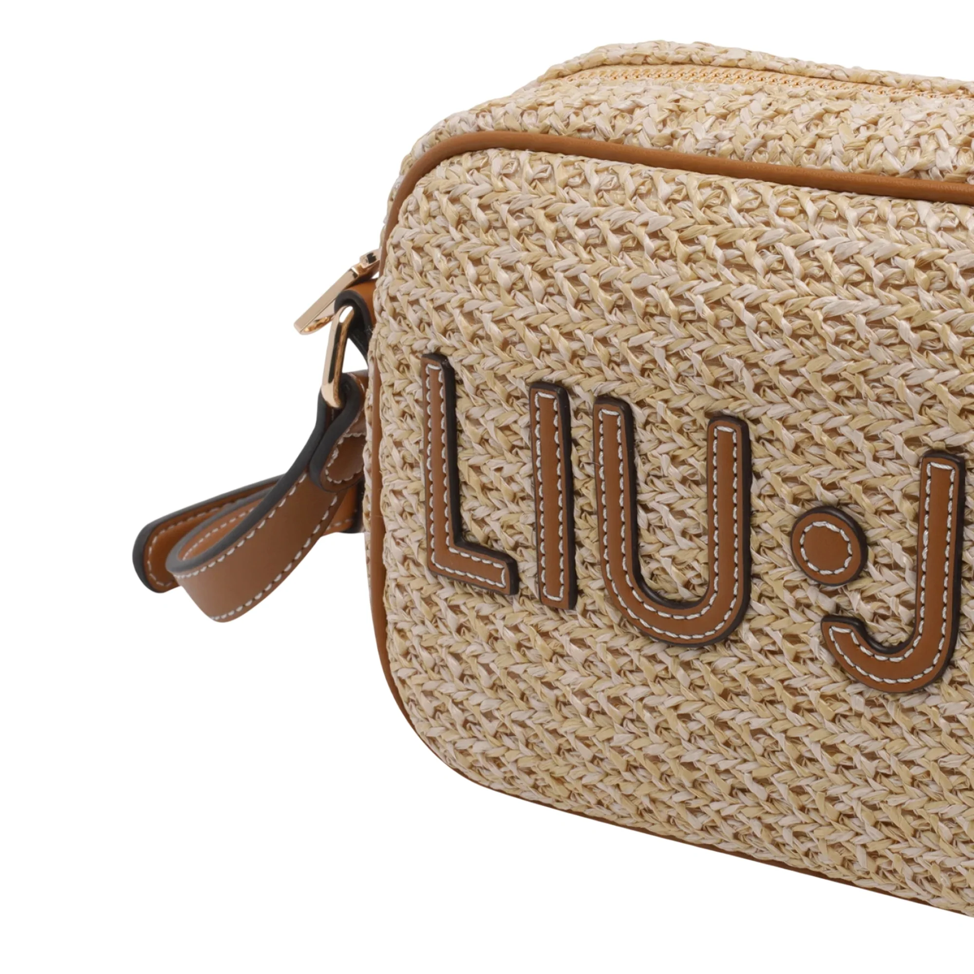 Borsa crossbody beige con logo centrale - Image 4
