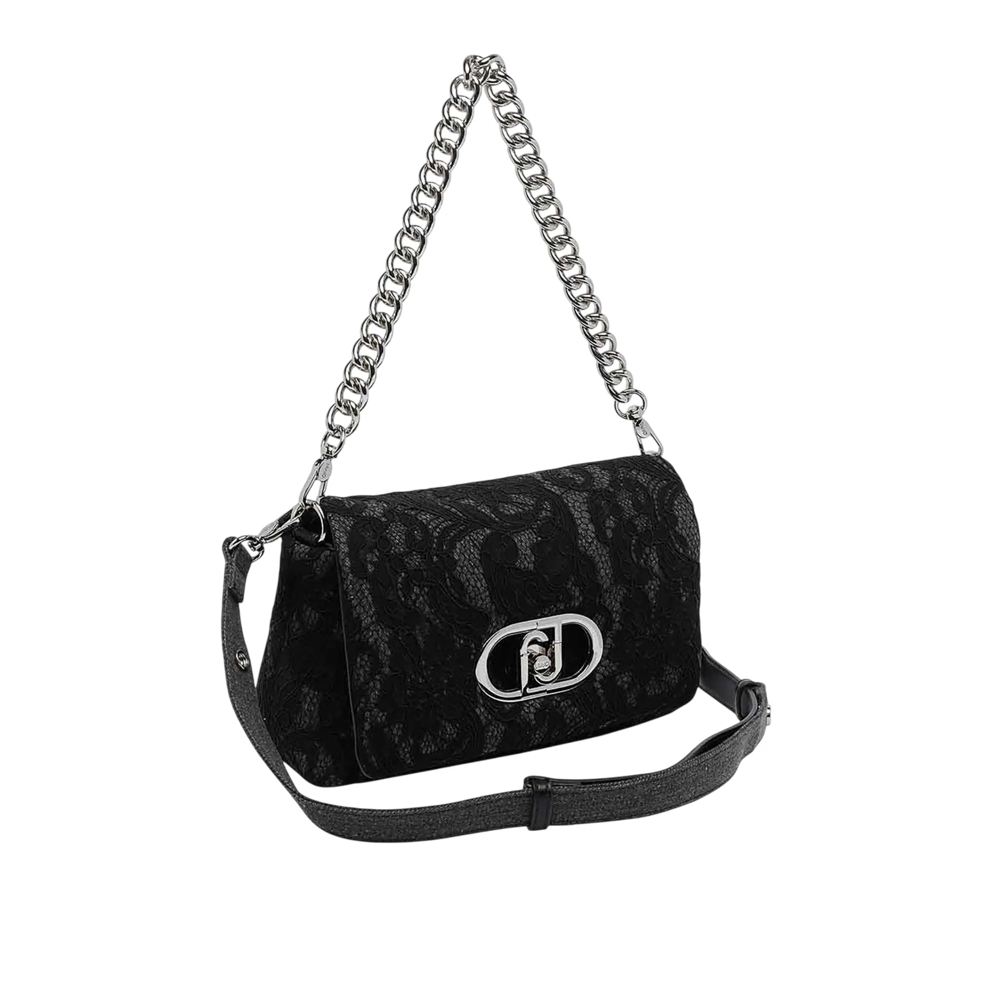 Borsa con pizzo floreale nero - Image 2