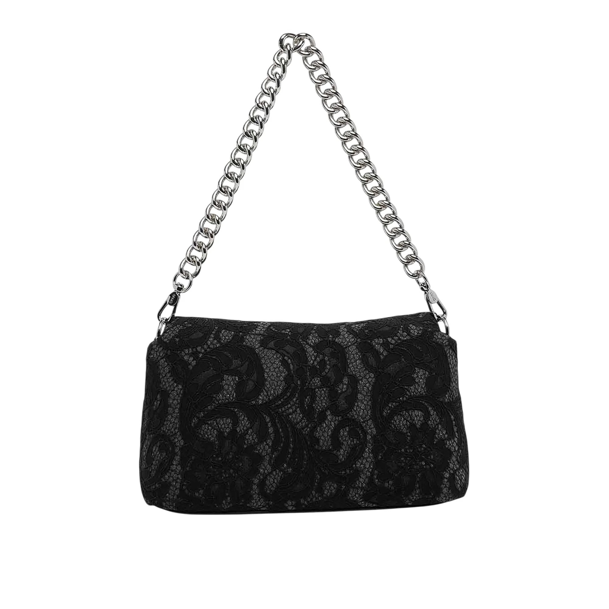 Borsa con pizzo floreale nero - Image 3