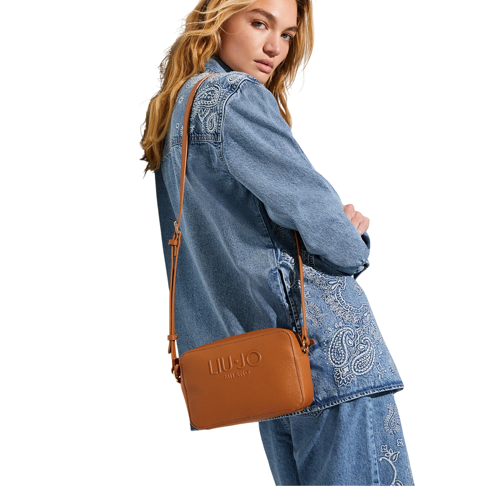 Borsa a tracolla cuoio in pelle saffiano - Image 5