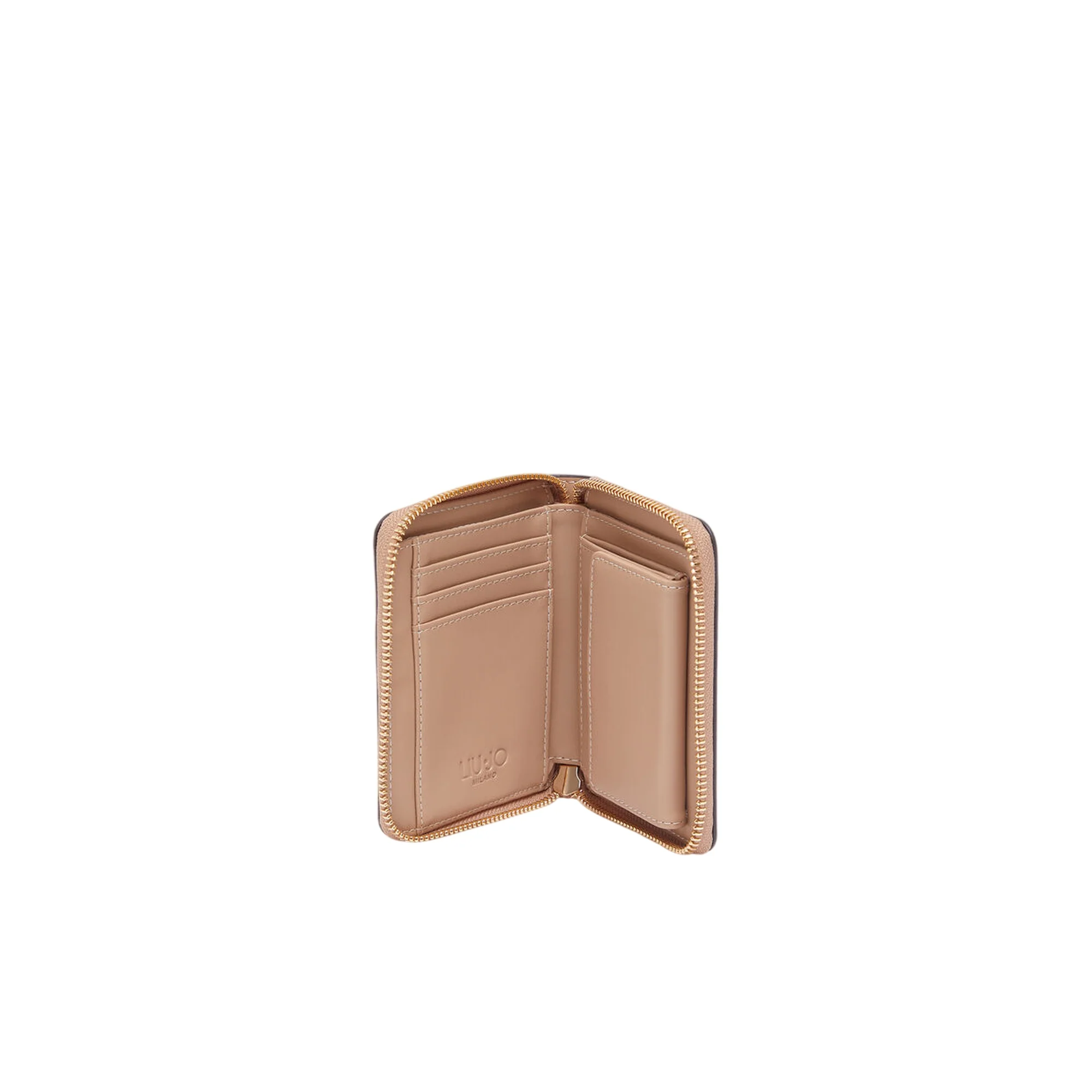 Portafoglio piccolo Donna con logo all over marrone - Image 3