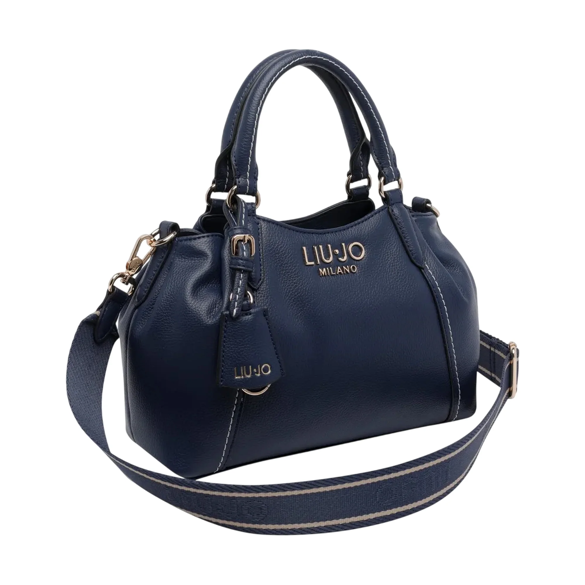 Borsa a mano blu in ecopelle - Image 2