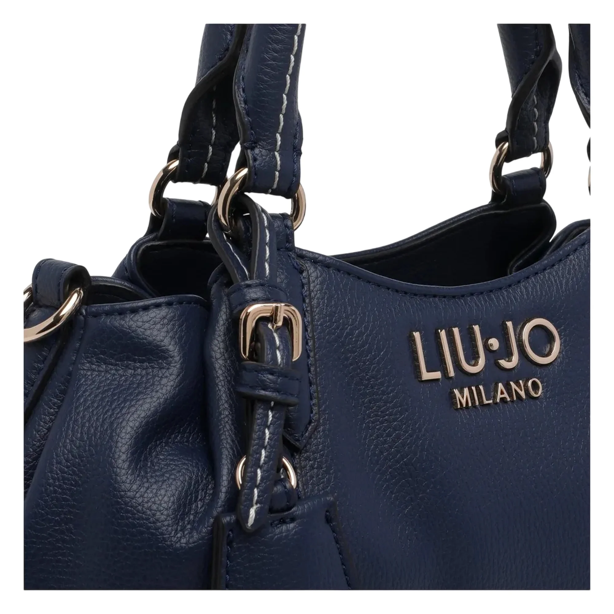 Borsa a mano blu in ecopelle - Image 3