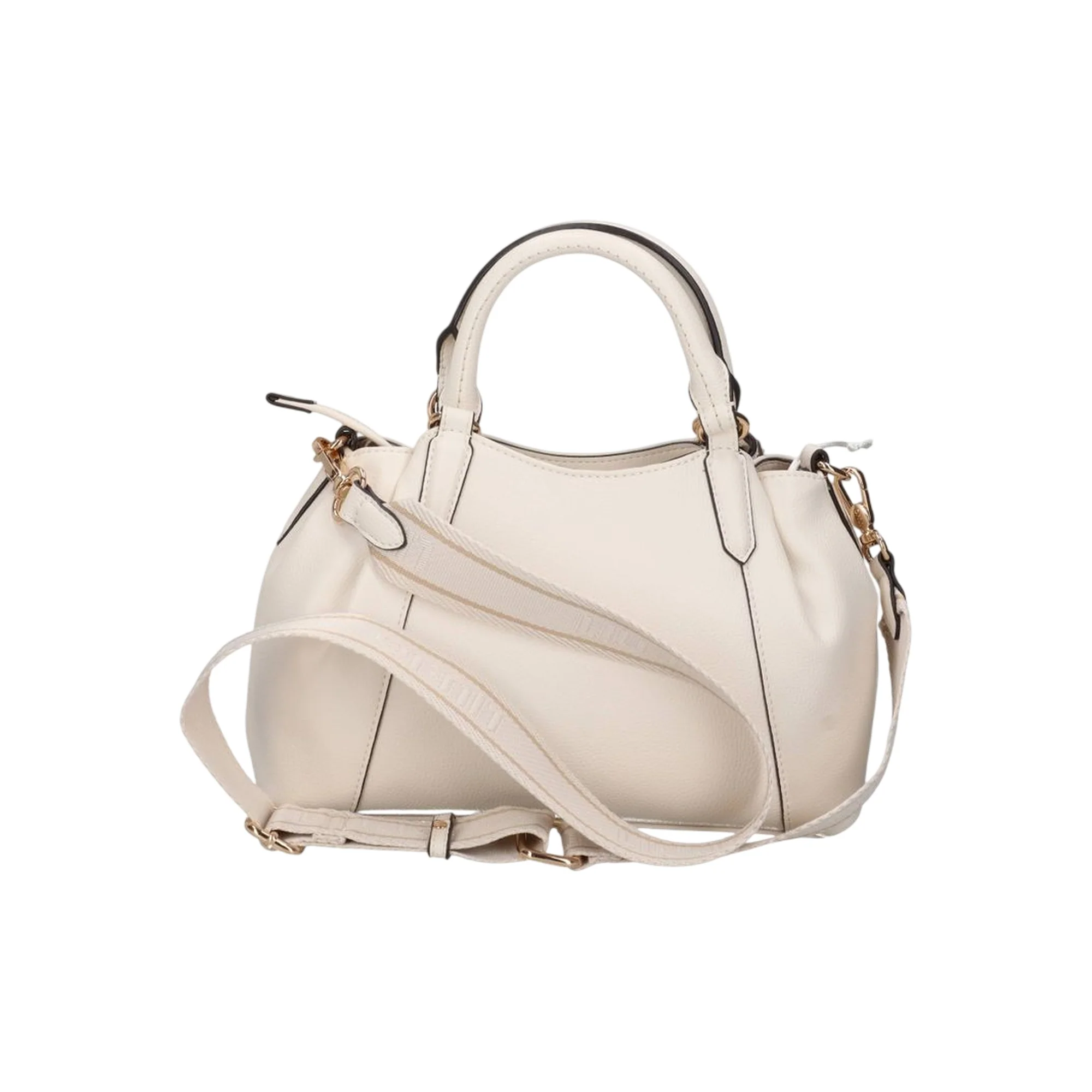 Borsa beige in ecopelle con dettagli oro - Image 2