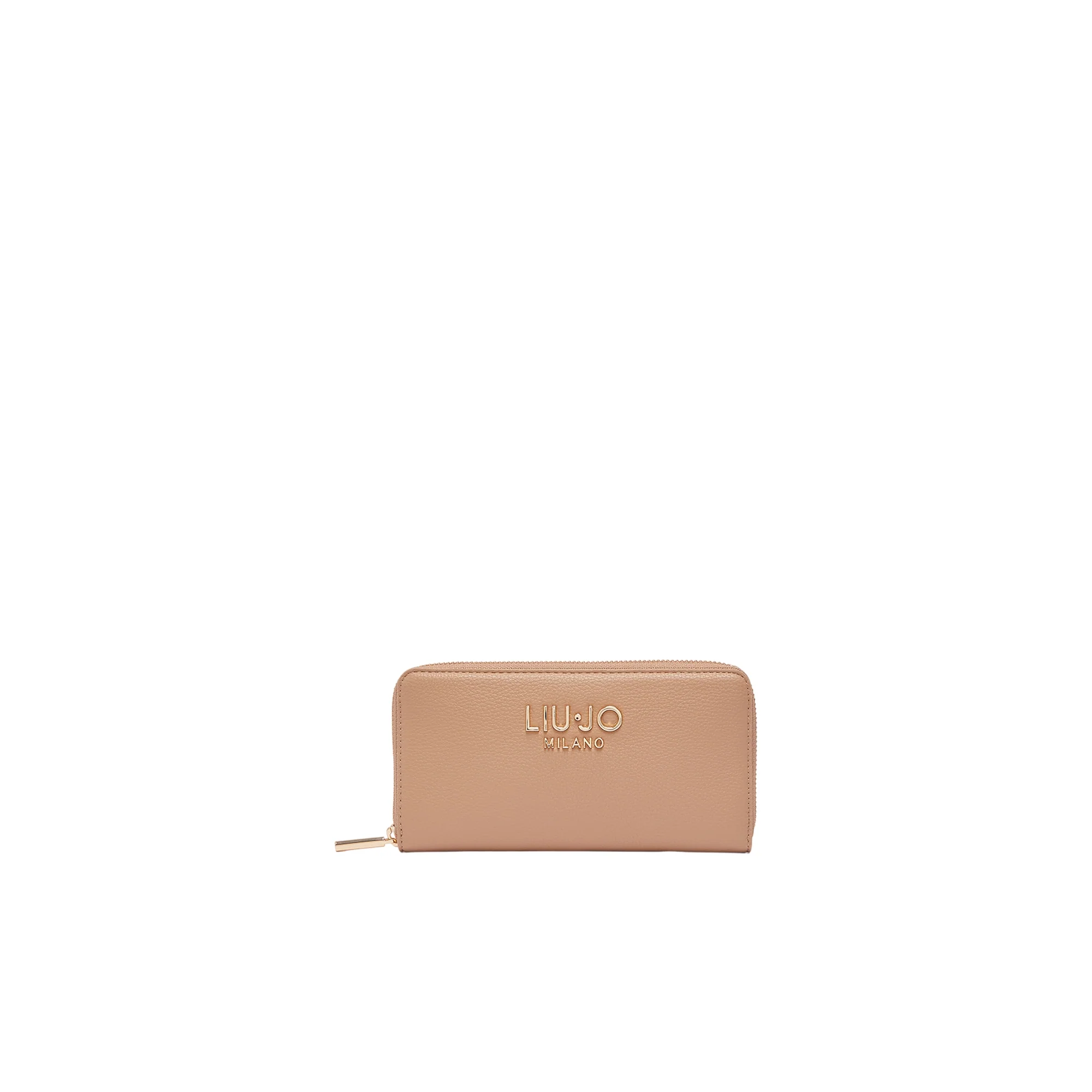 Portafoglio grande Donna con zip cammello
