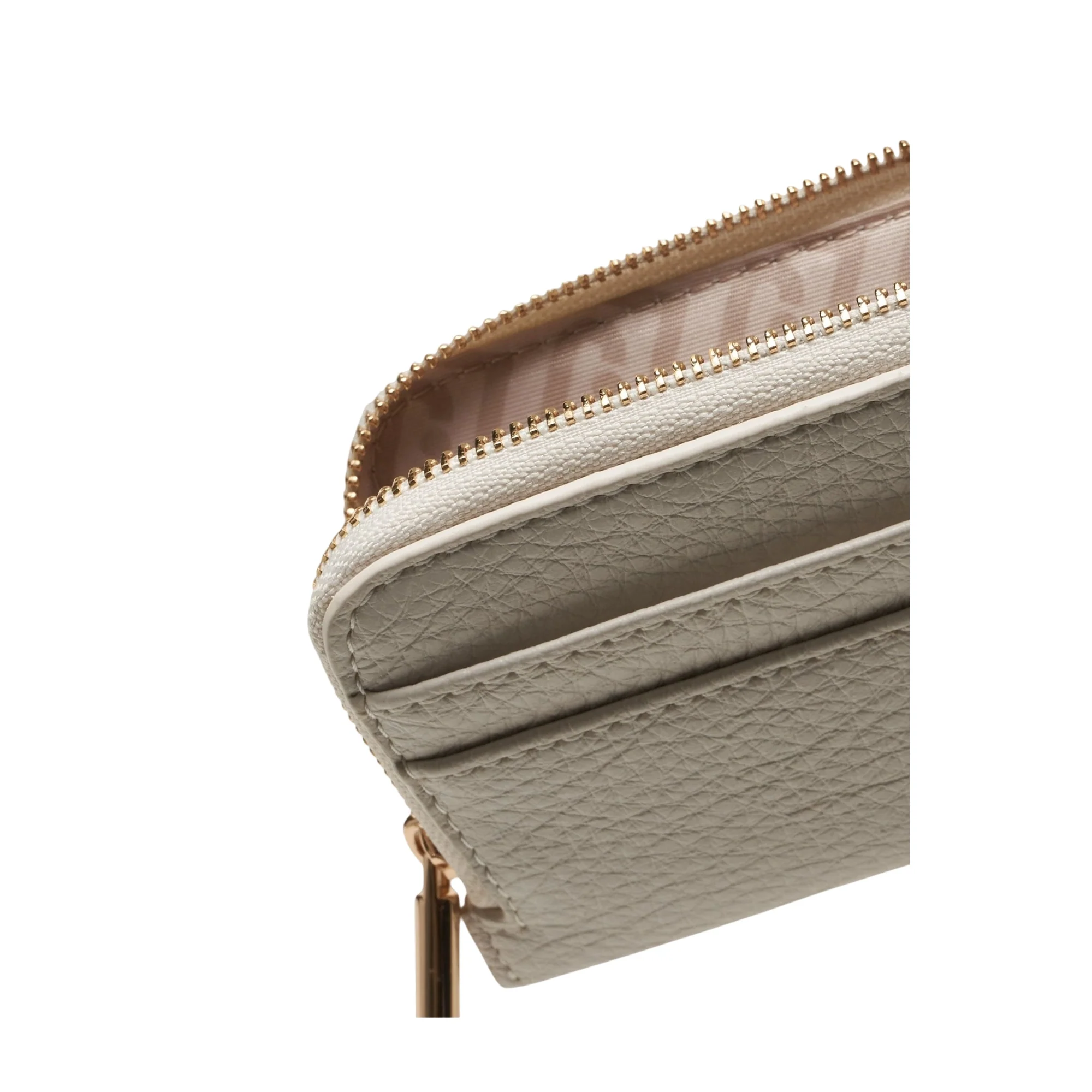 Portafoglio Crema con Zip Martellato - Image 3