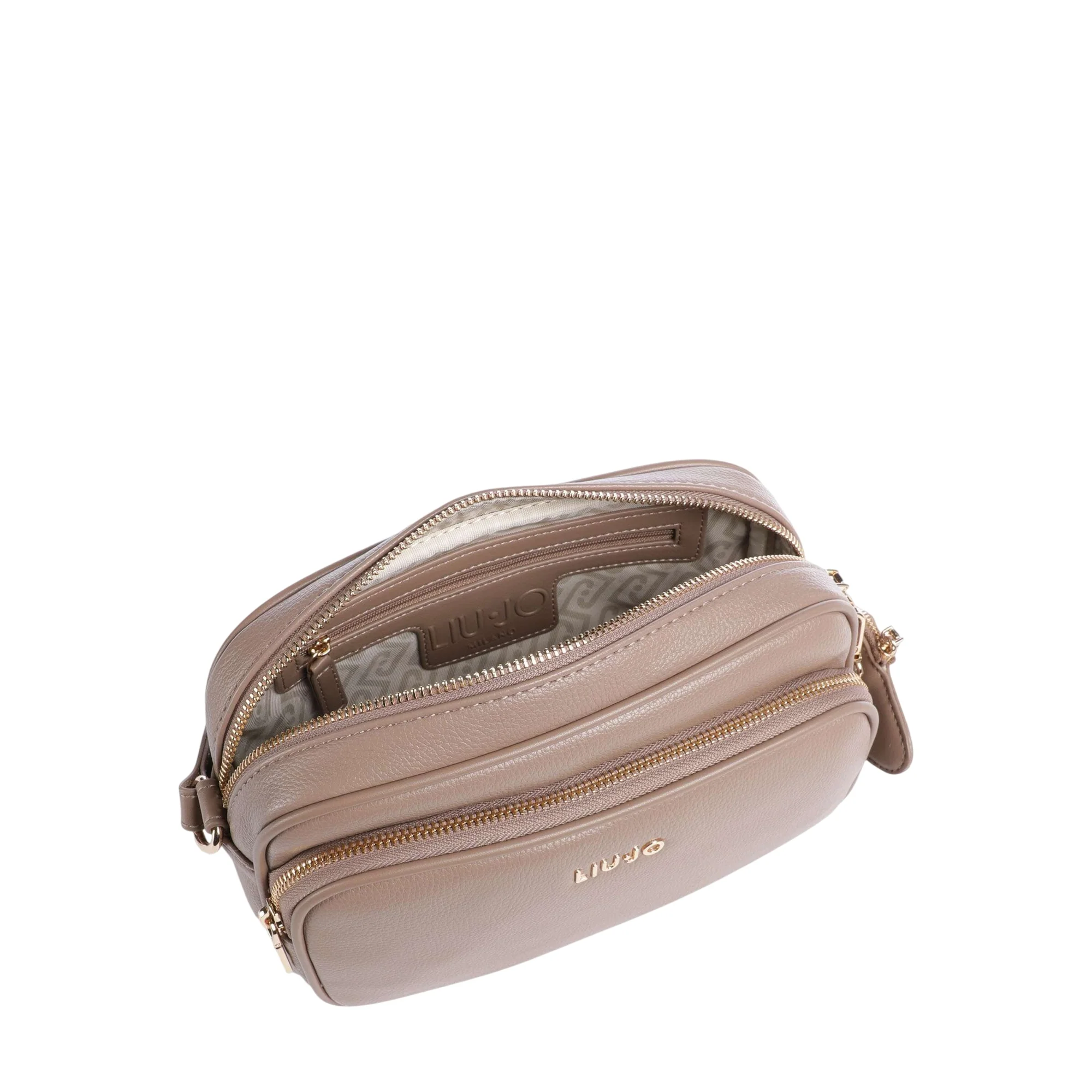 Borsa a tracolla mocha con finiture in metallo dorato - Image 3