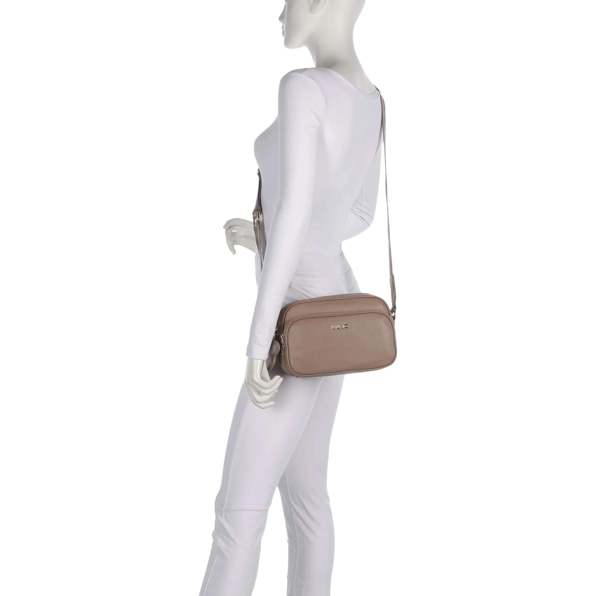 Borsa a tracolla mocha con finiture in metallo dorato - Image 5