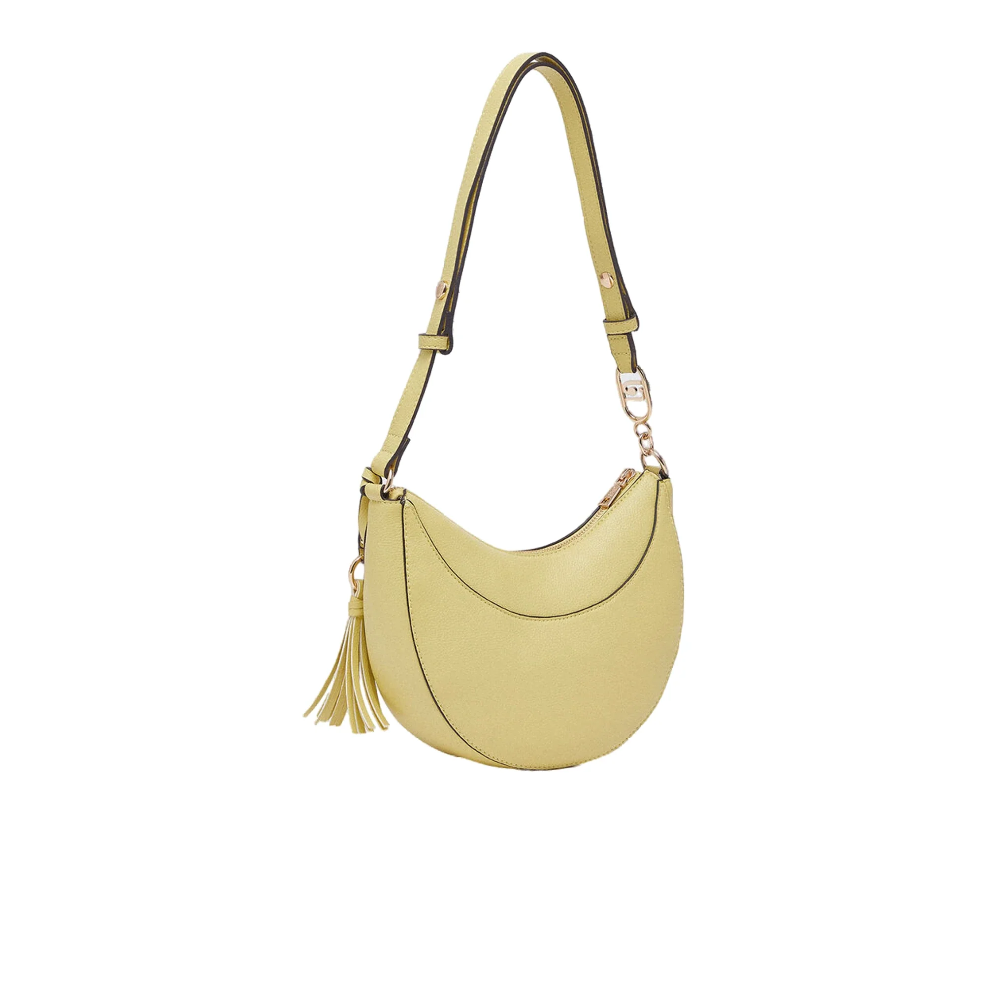 Borsa hobo Donna media con charm Giallo - Image 2
