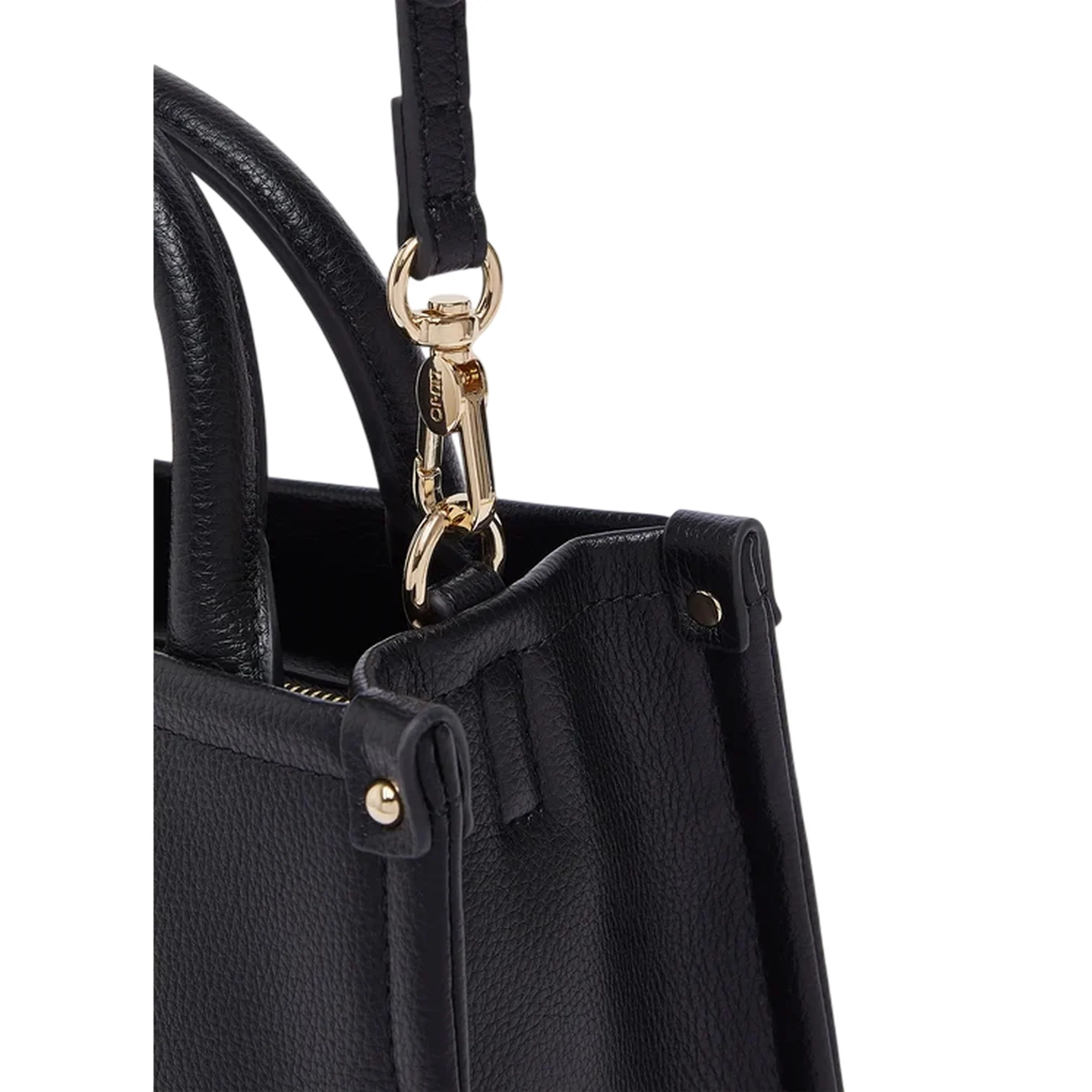 Borsa a mano nera con charm rimovibile - Image 5
