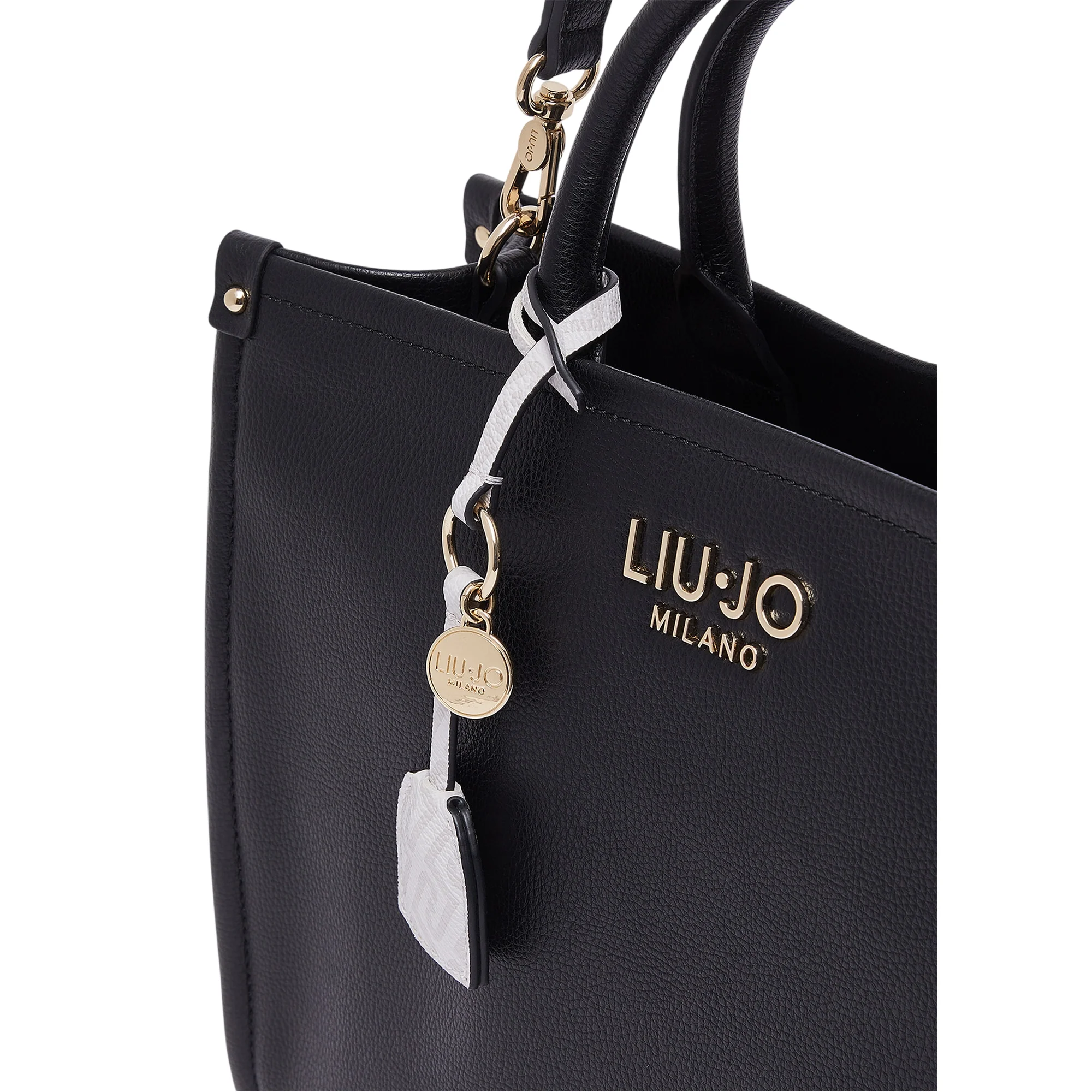 Borsa a mano Donna media con charm Nero - Image 4