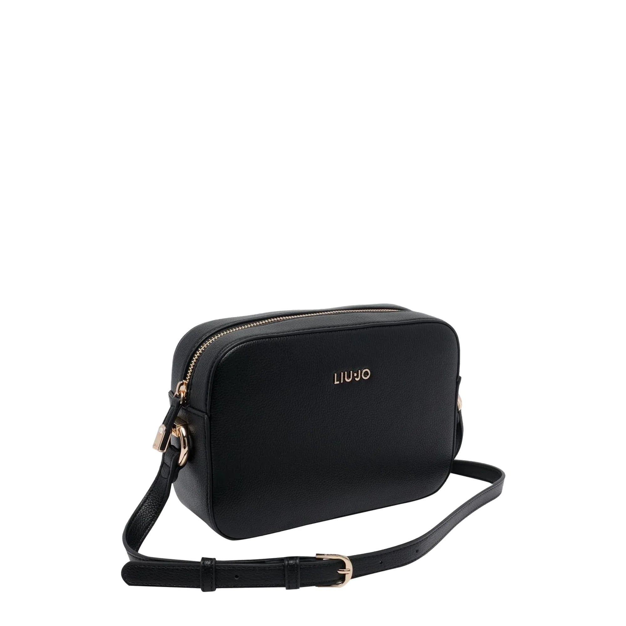 Borsa a tracolla Donna nera con logo frontale - Image 3