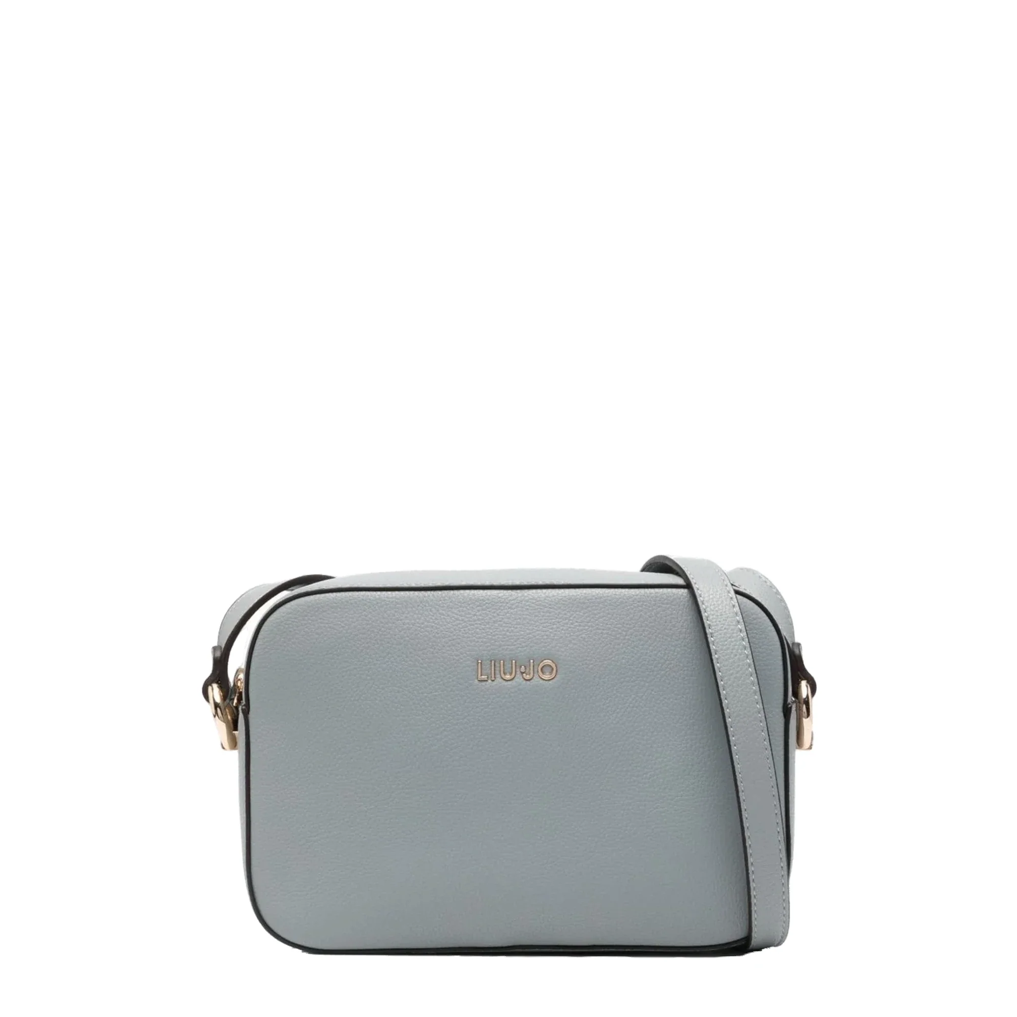 Borsa a tracolla Donna celeste con logo frontale
