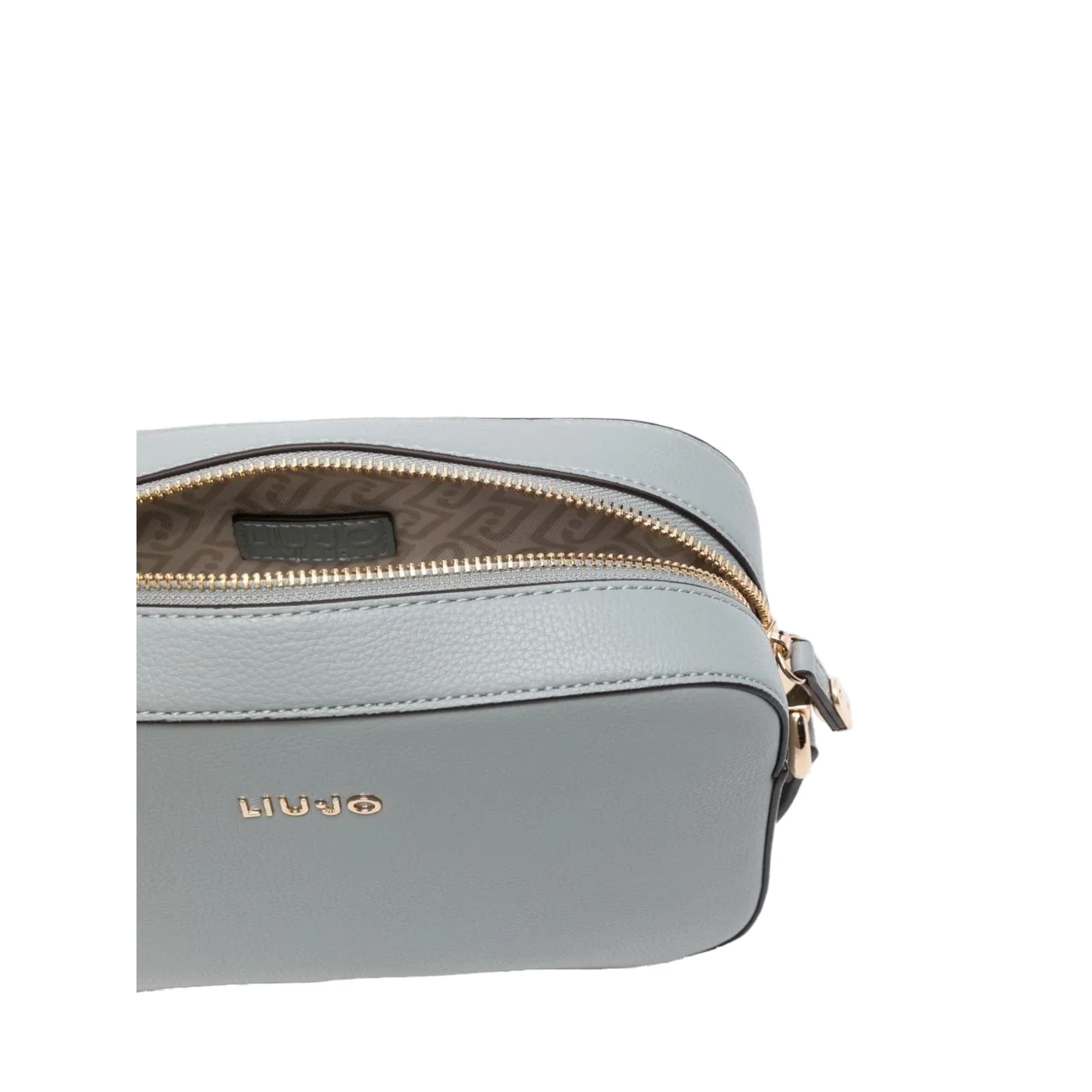 Borsa a tracolla Donna celeste con logo frontale - Image 3