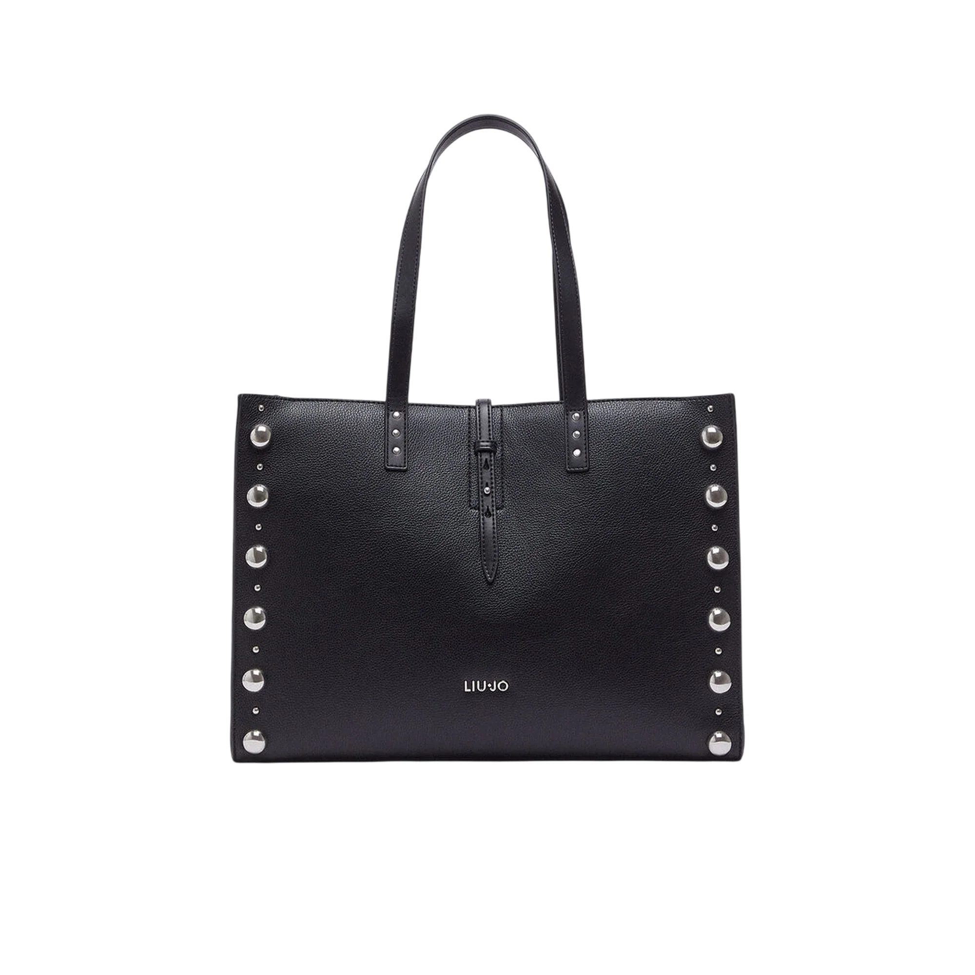 Borsa grande nera con borchie laterali