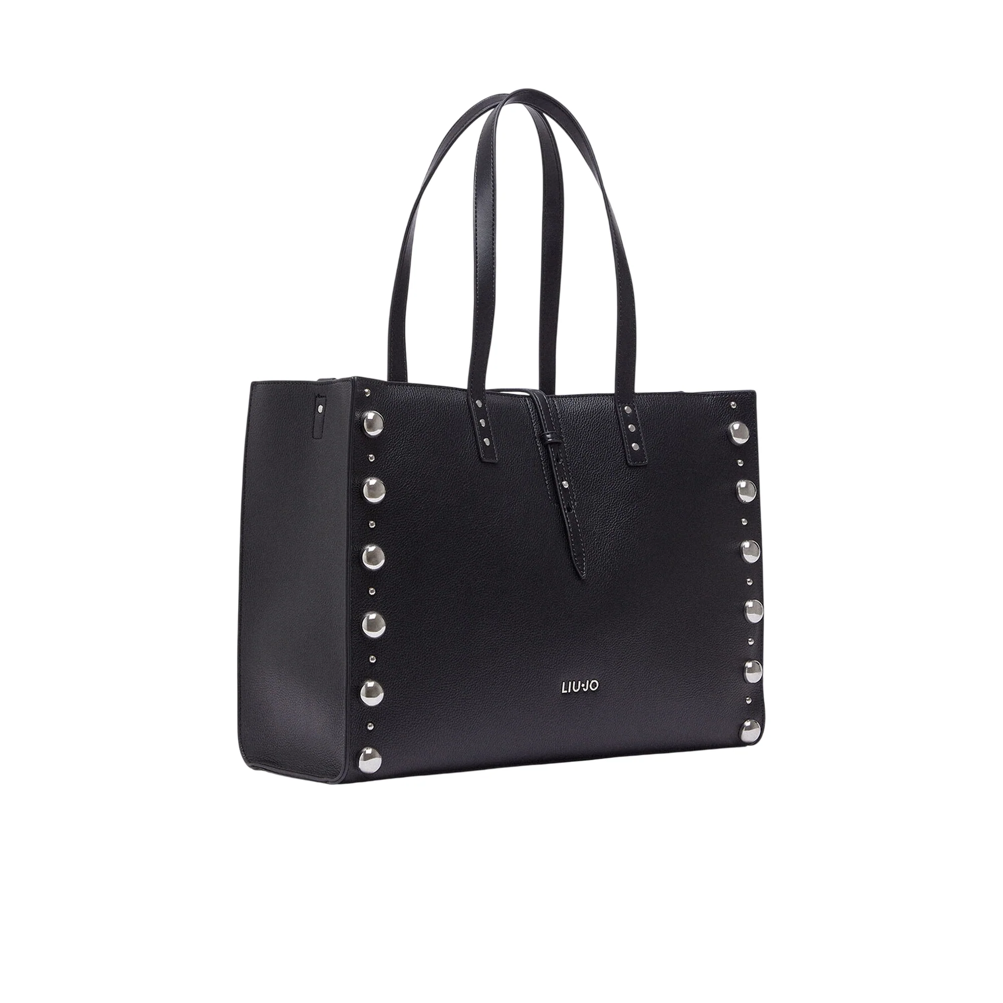Borsa grande nera con borchie laterali - Image 2