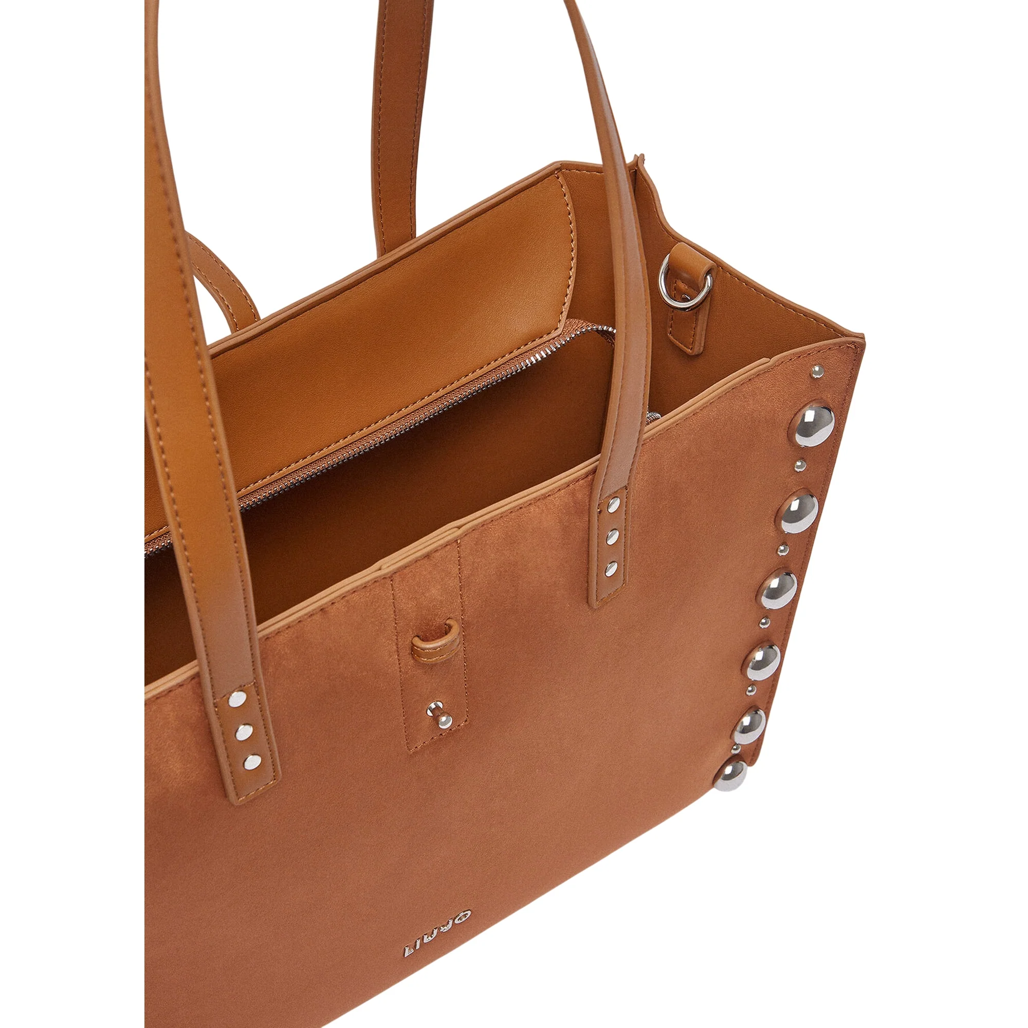 Borsa grande marrone con borchie laterali - Image 6