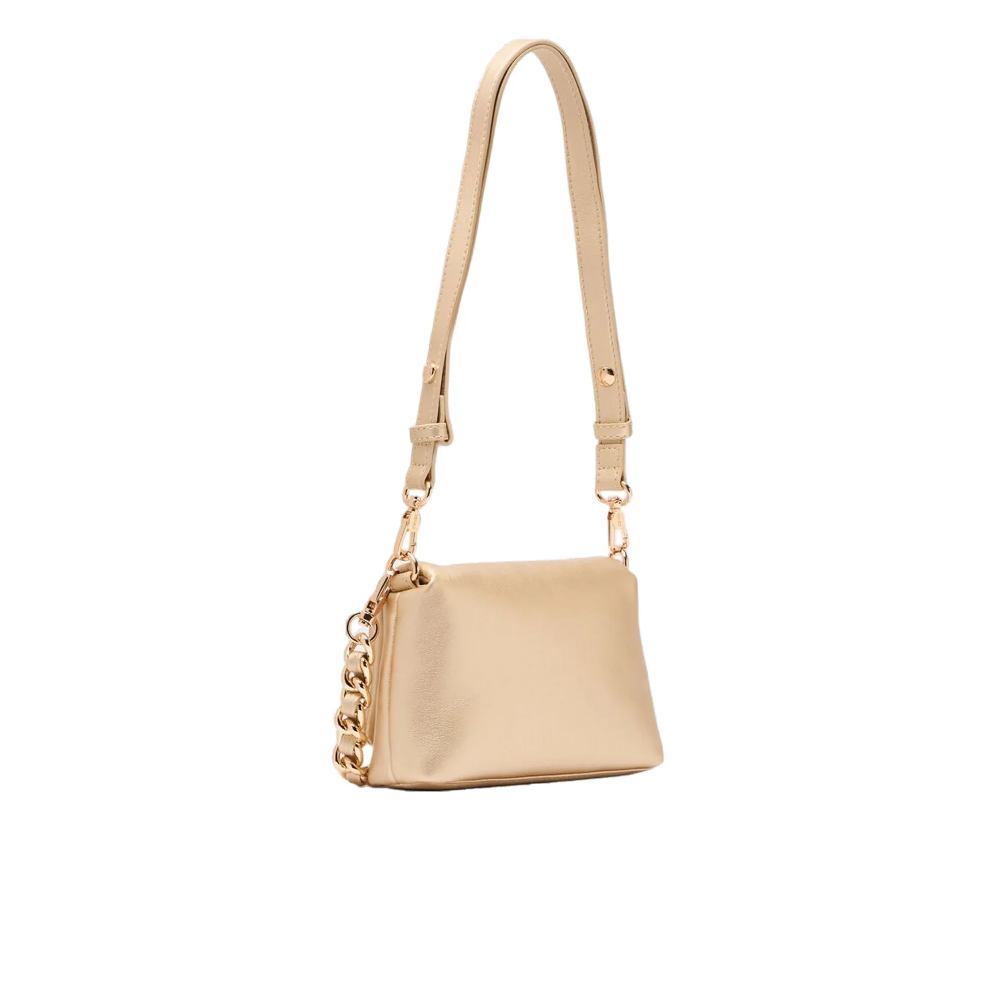 Borsa Donna LaPuffy piccola con catena Oro - Image 2