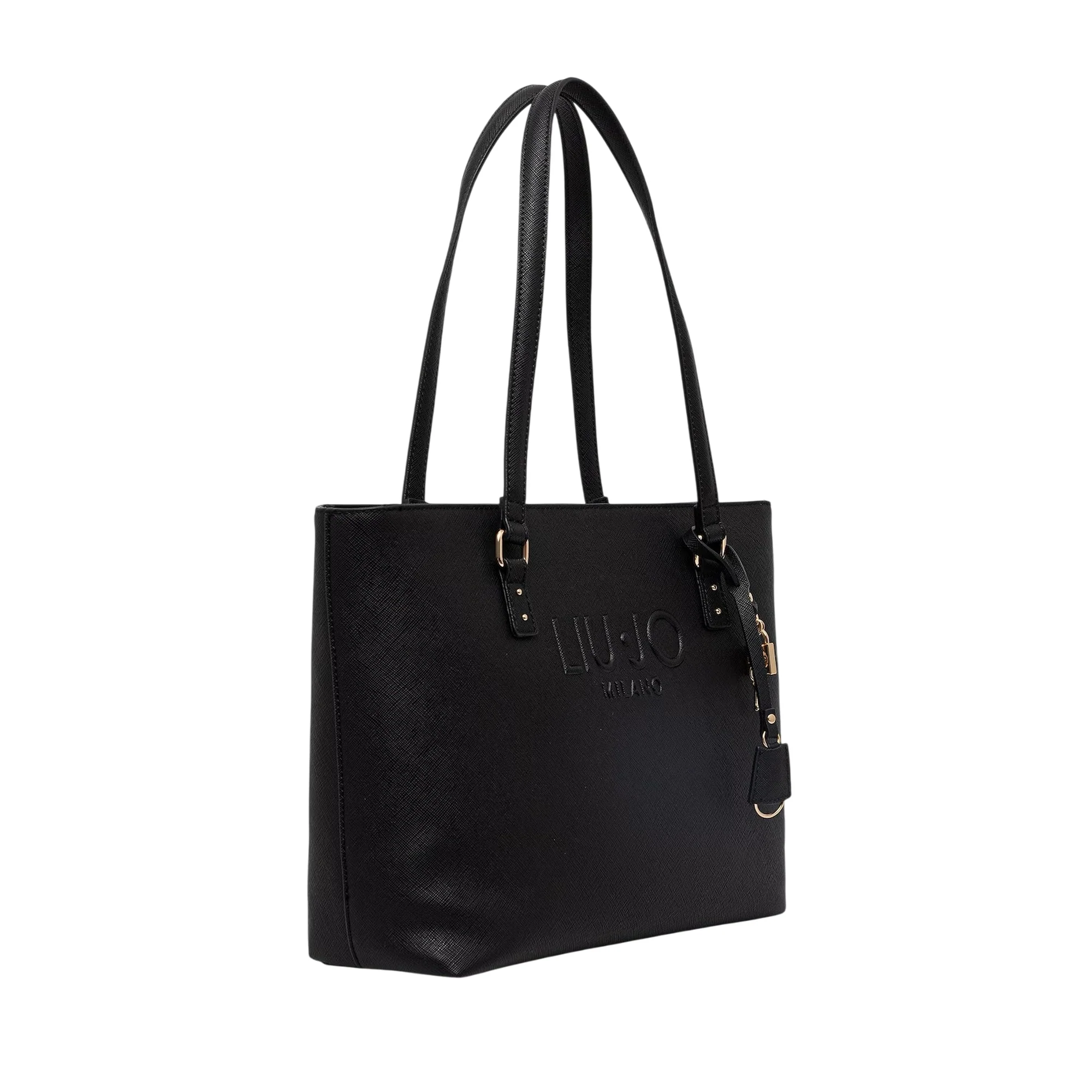 Tote bag grande Donna con charm nero - Image 2