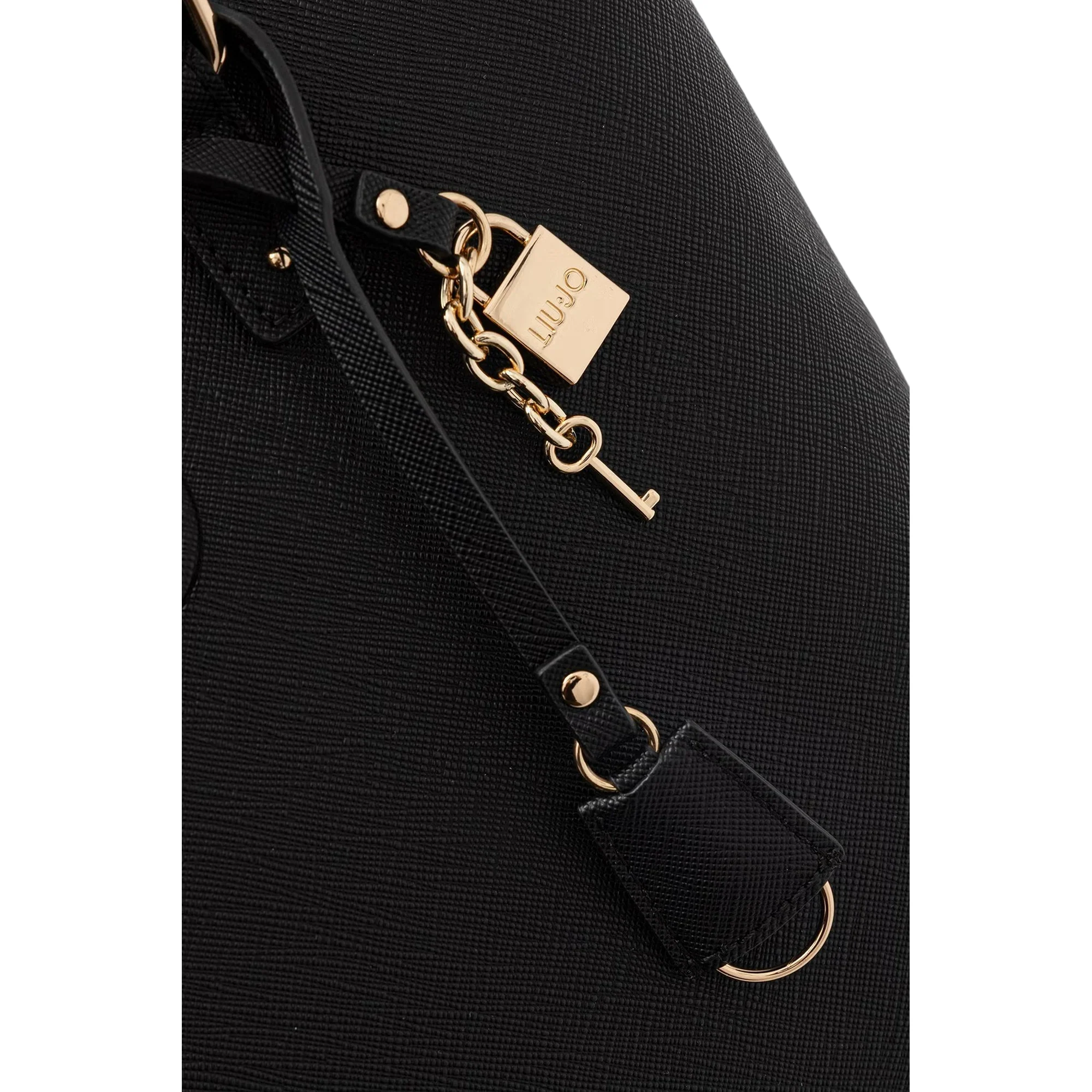 Tote bag grande Donna con charm nero - Image 4