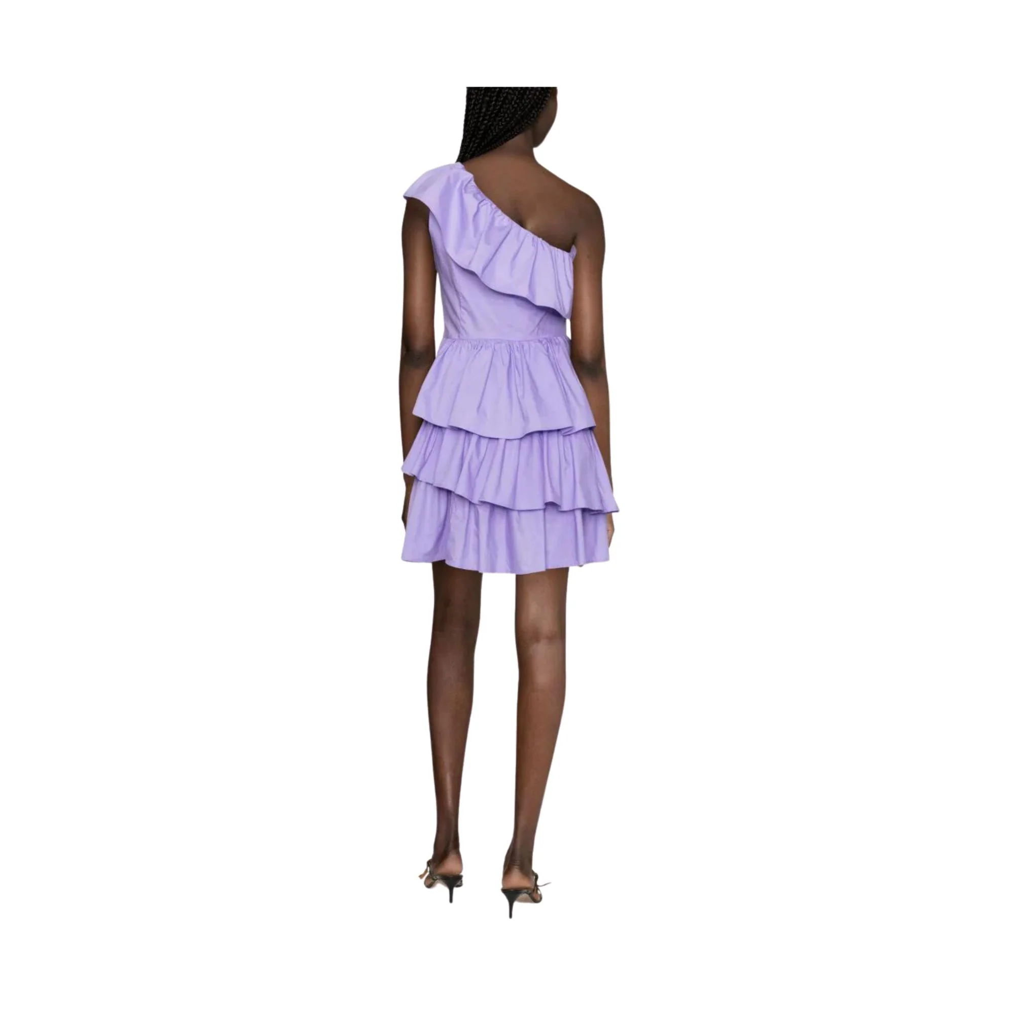 Abito Donna monospalla con rouches - Image 3