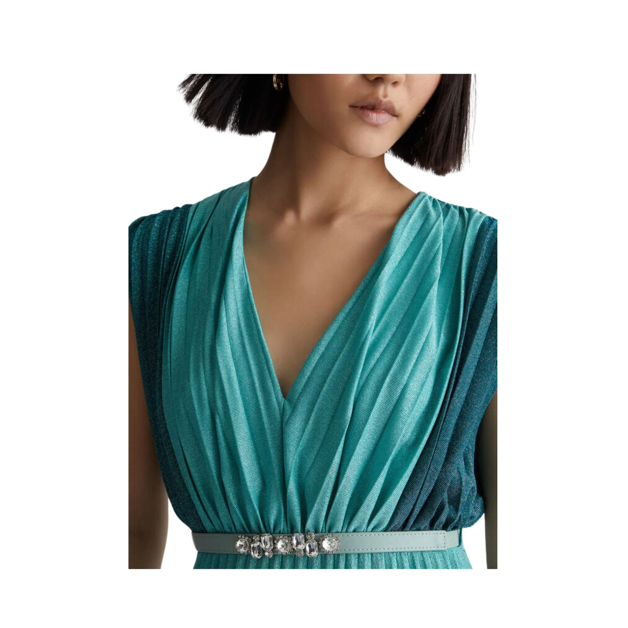 Vestito Donna plissé in lurex - Image 4