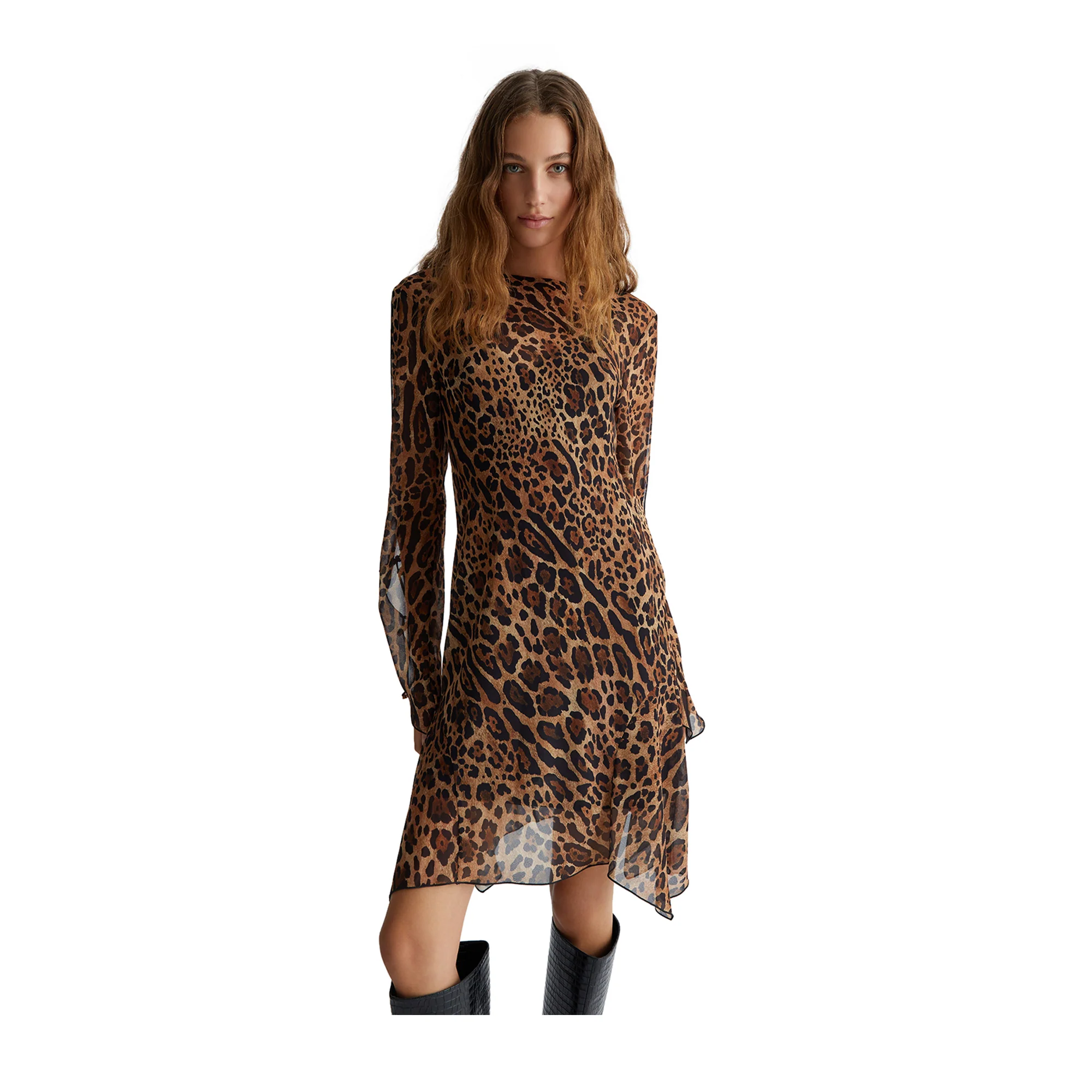 Abito corto Donna animalier in tulle - Image 2