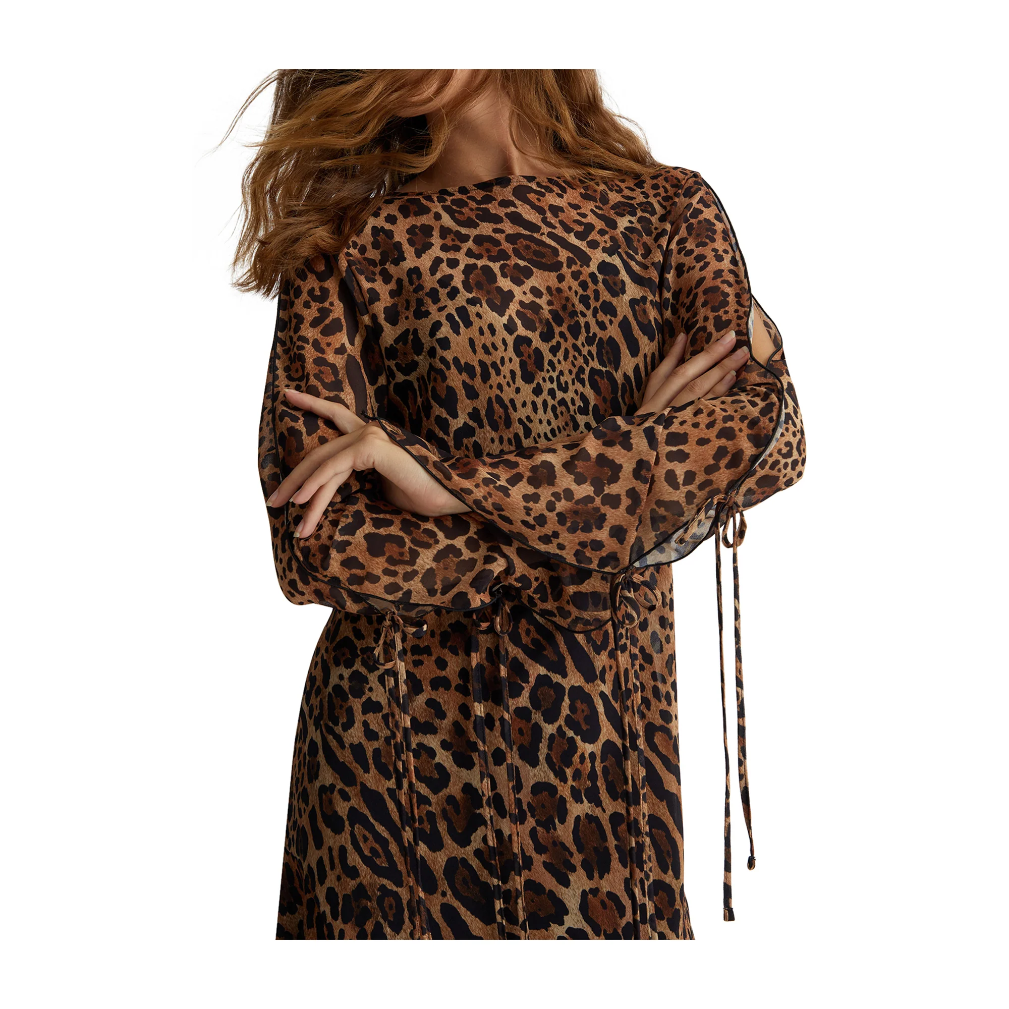 Abito corto Donna animalier in tulle - Image 4