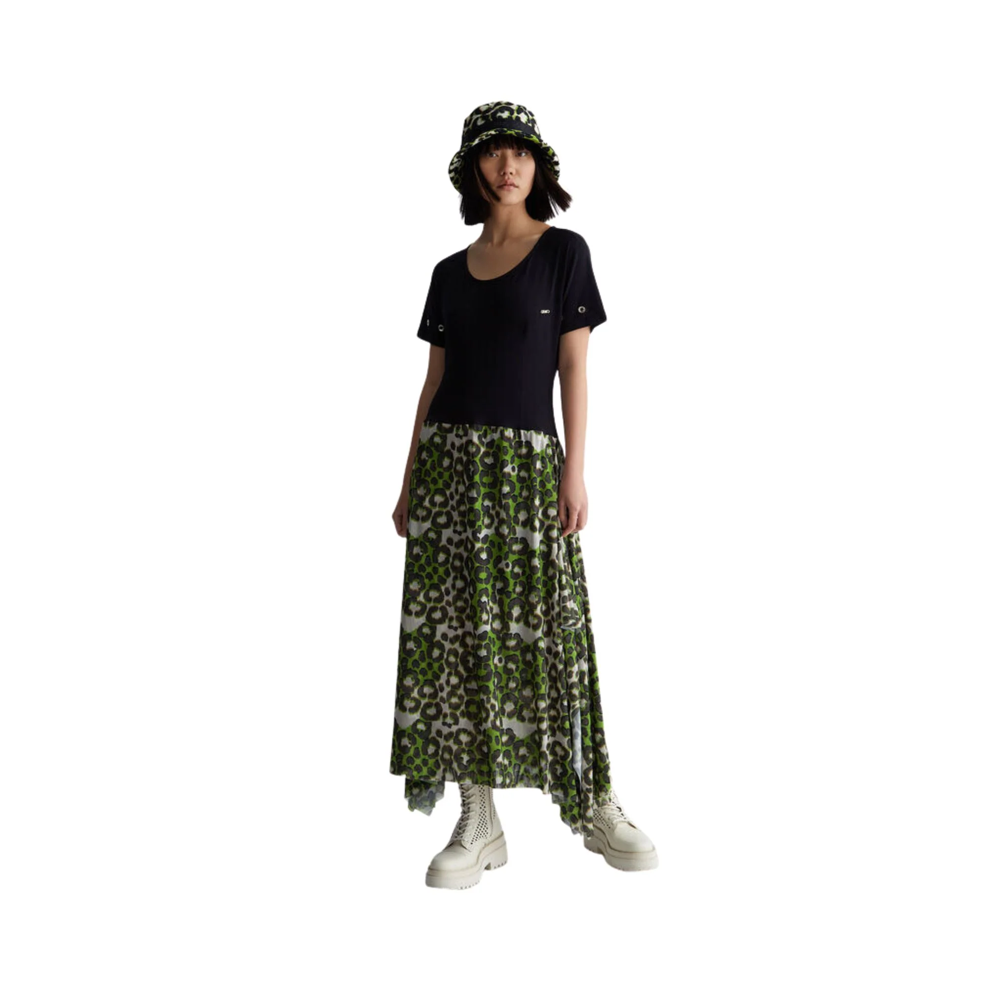 Abito Donna con gonna in tulle animalier - Image 2