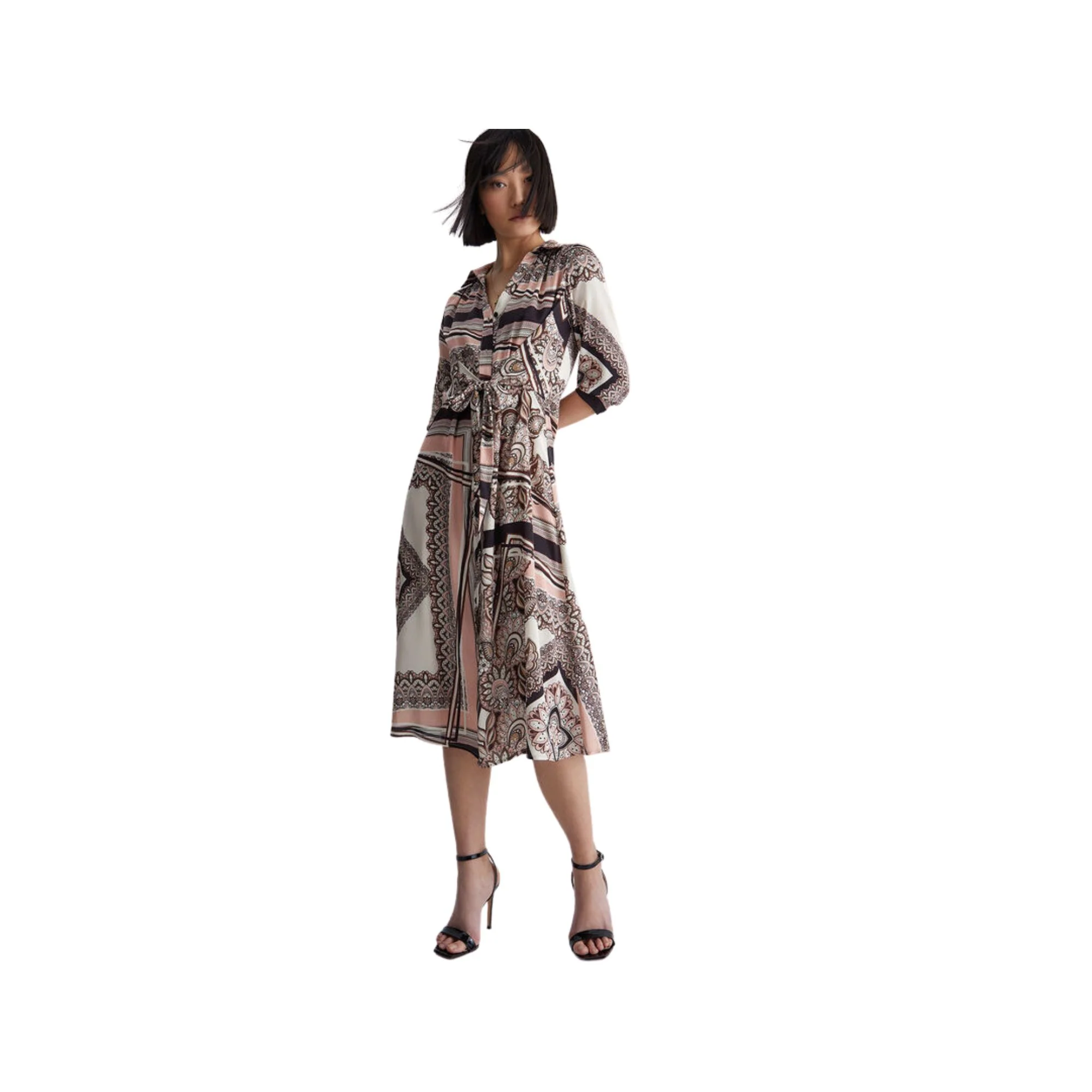 Abito Donna chemisier con stampa foulard - Image 4