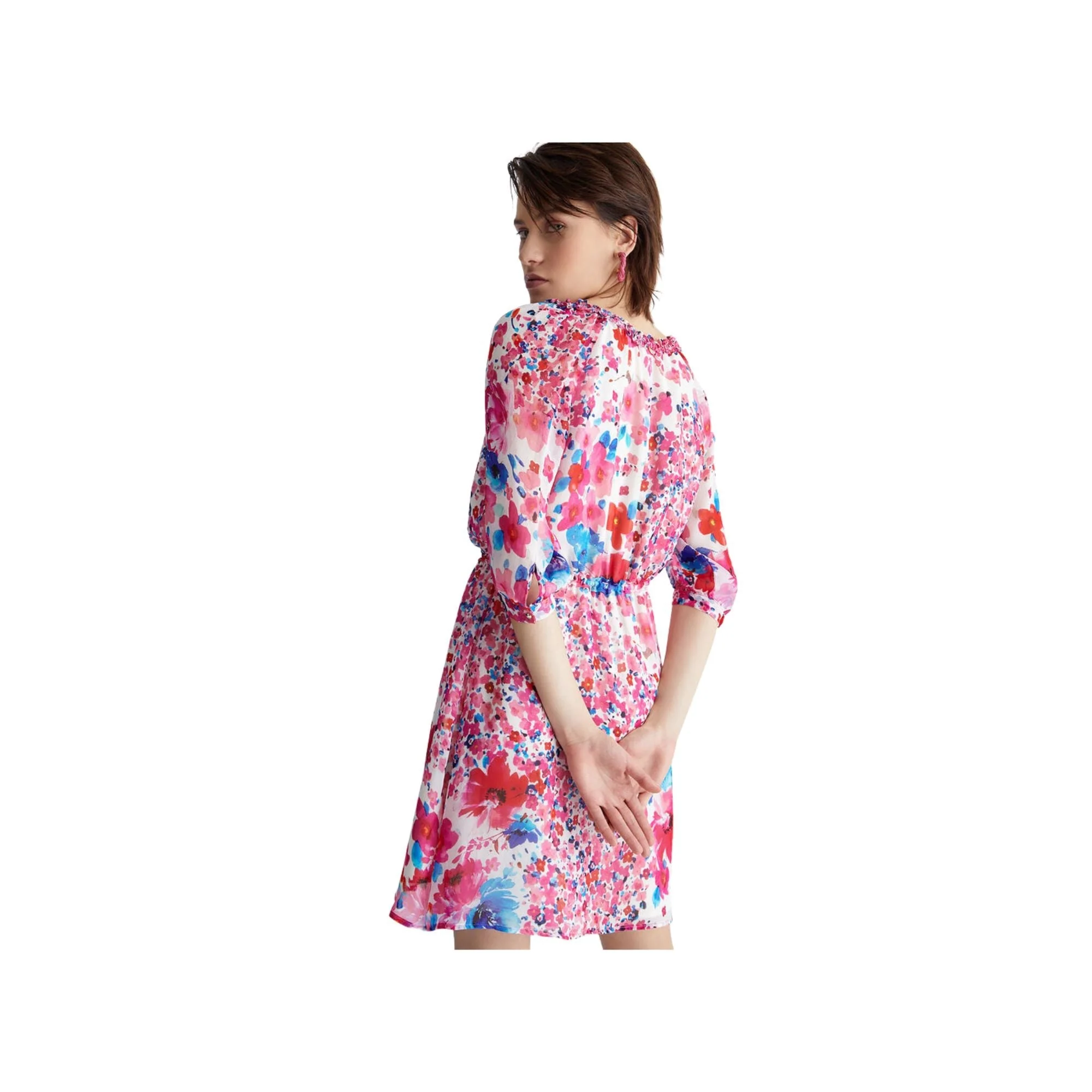 Abito corto Donna fantasia floreale all over - Image 6