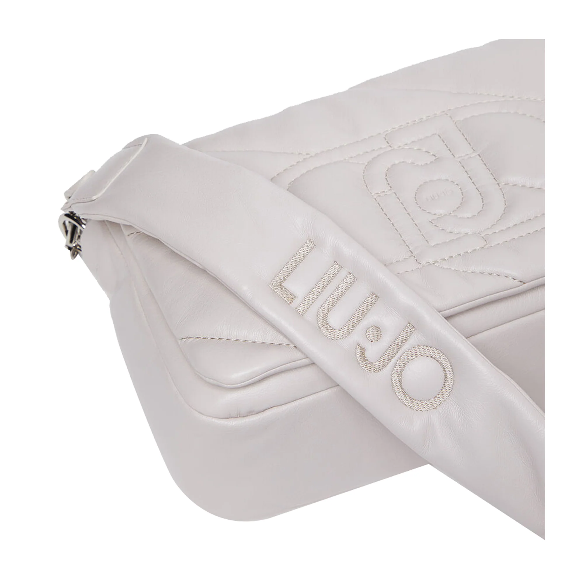 Borsa a Tracolla Donna glossy matelassé bianco - Image 4