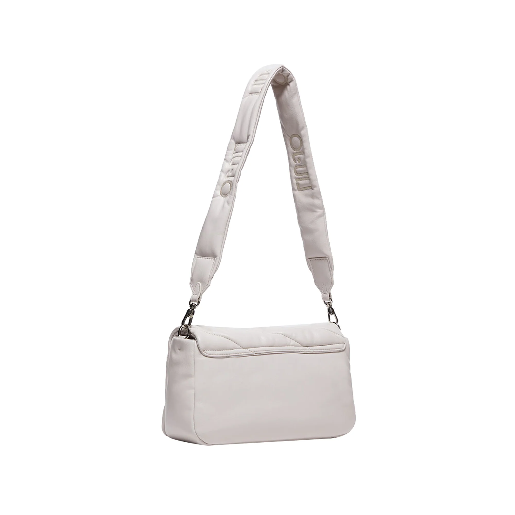 Borsa a Tracolla Donna glossy matelassé bianco - Image 5