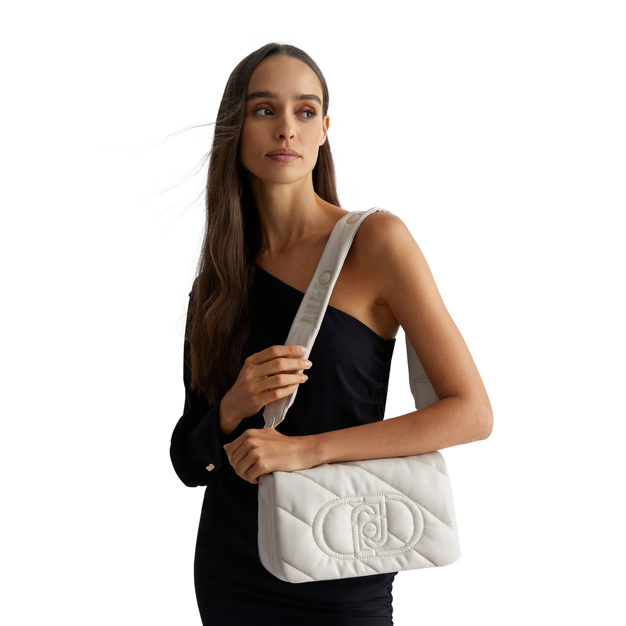 Borsa a Tracolla Donna glossy matelassé bianco - Image 7