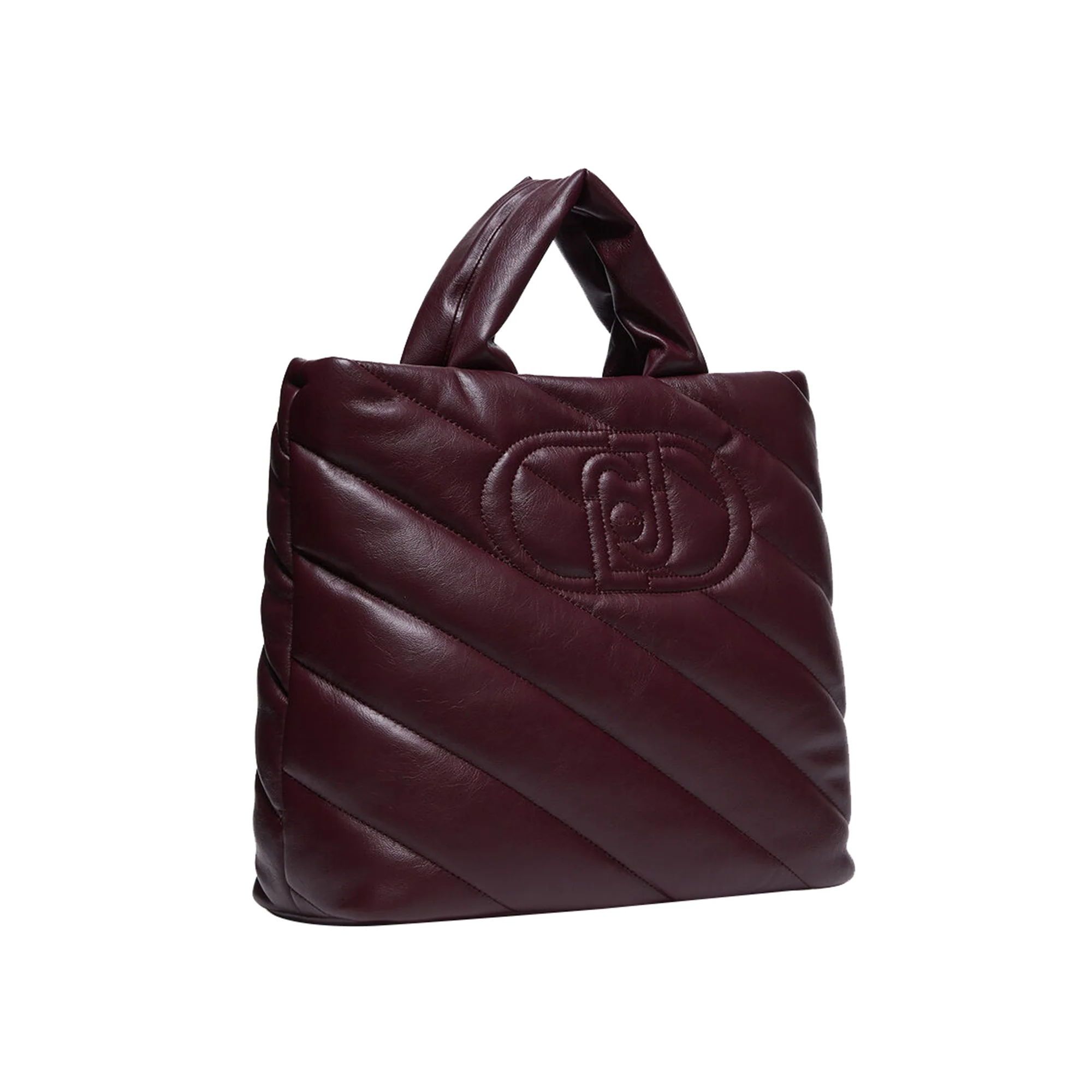 Shopping Bag Donna glossy matelassé Bordeaux - Image 2