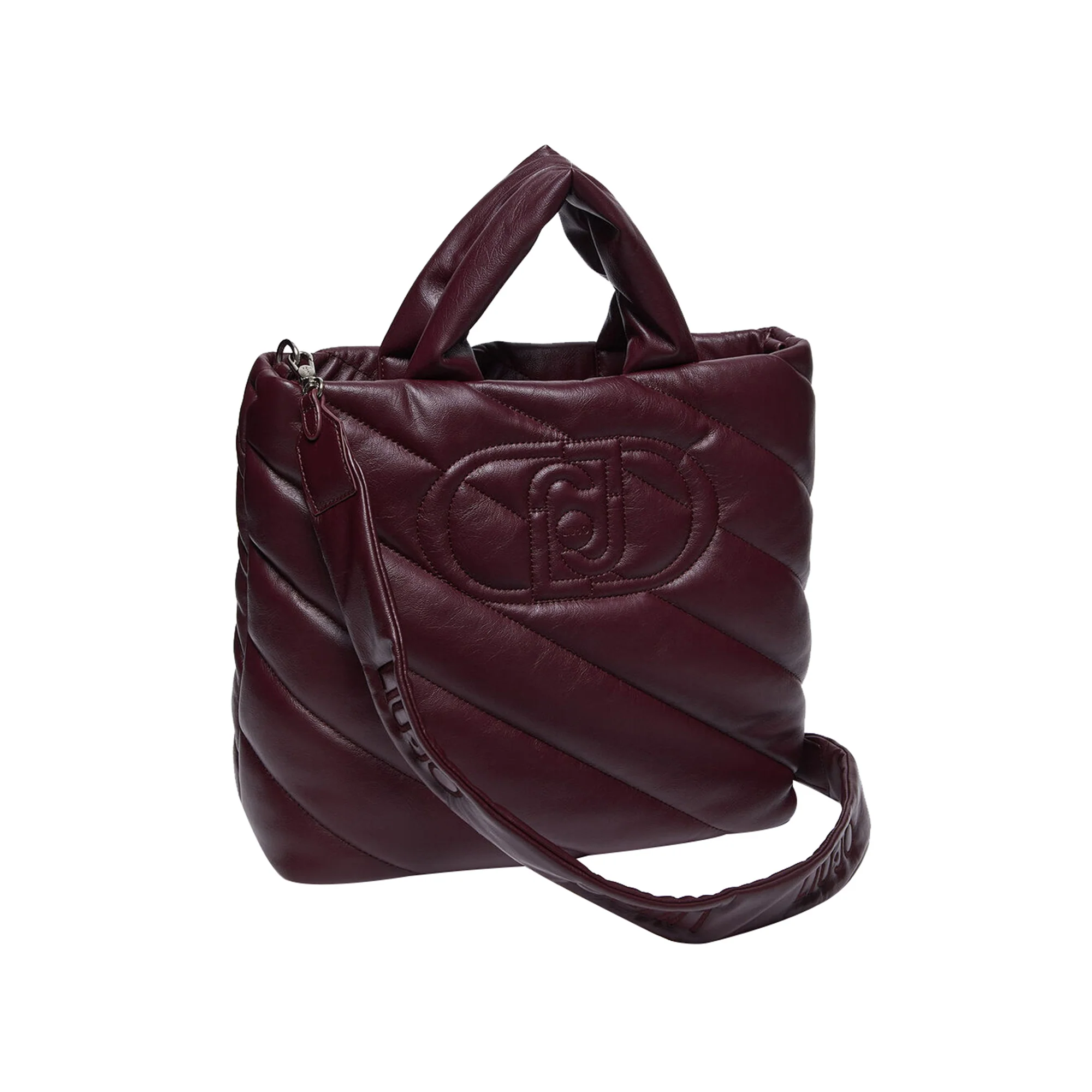 Shopping Bag Donna glossy matelassé Bordeaux - Image 3