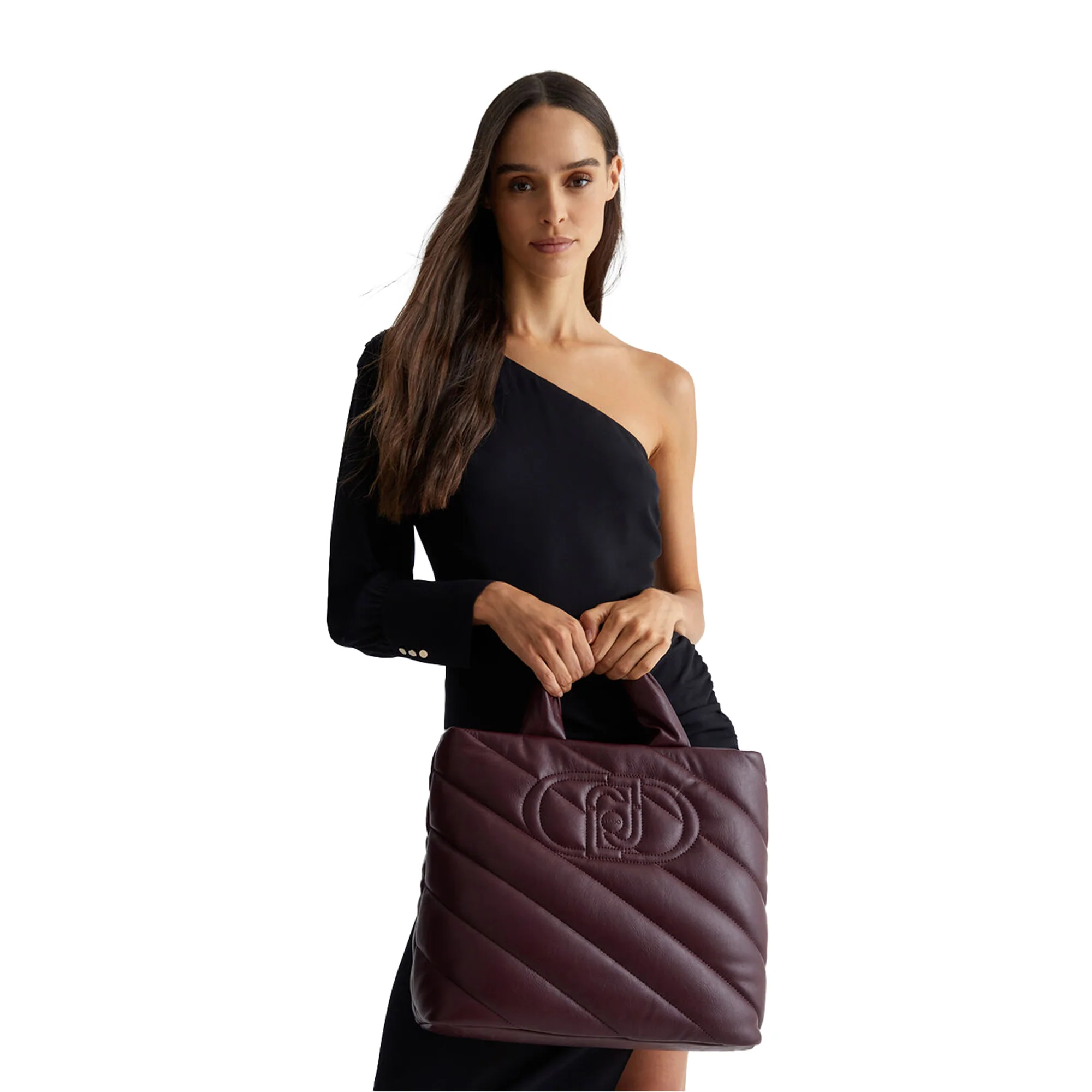 Shopping Bag Donna glossy matelassé Bordeaux - Image 7