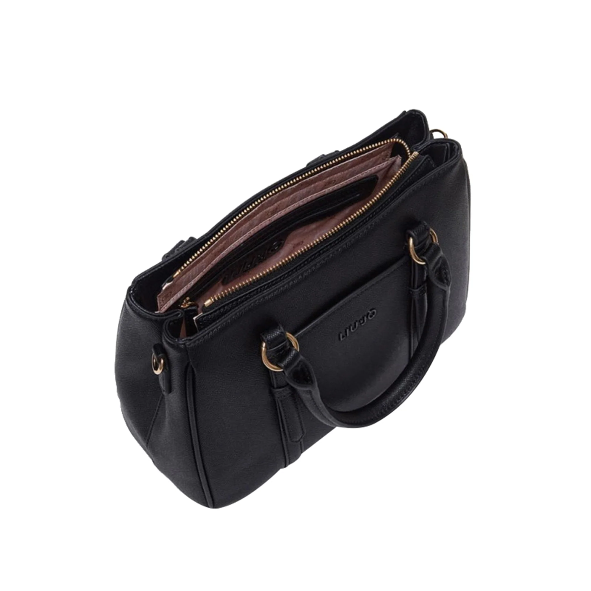 Borsa Donna a mano in tinta unita nera - Image 2