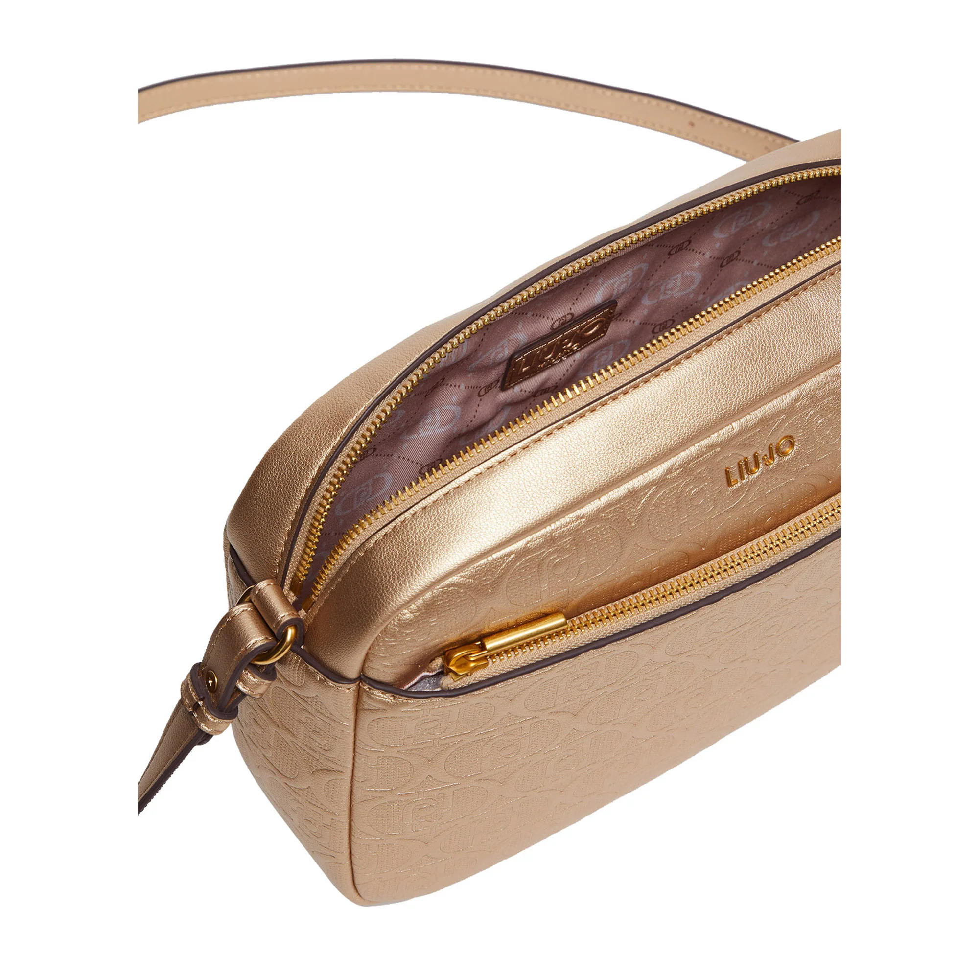 Borsa Donna con loghi in rilievo Oro - Image 4