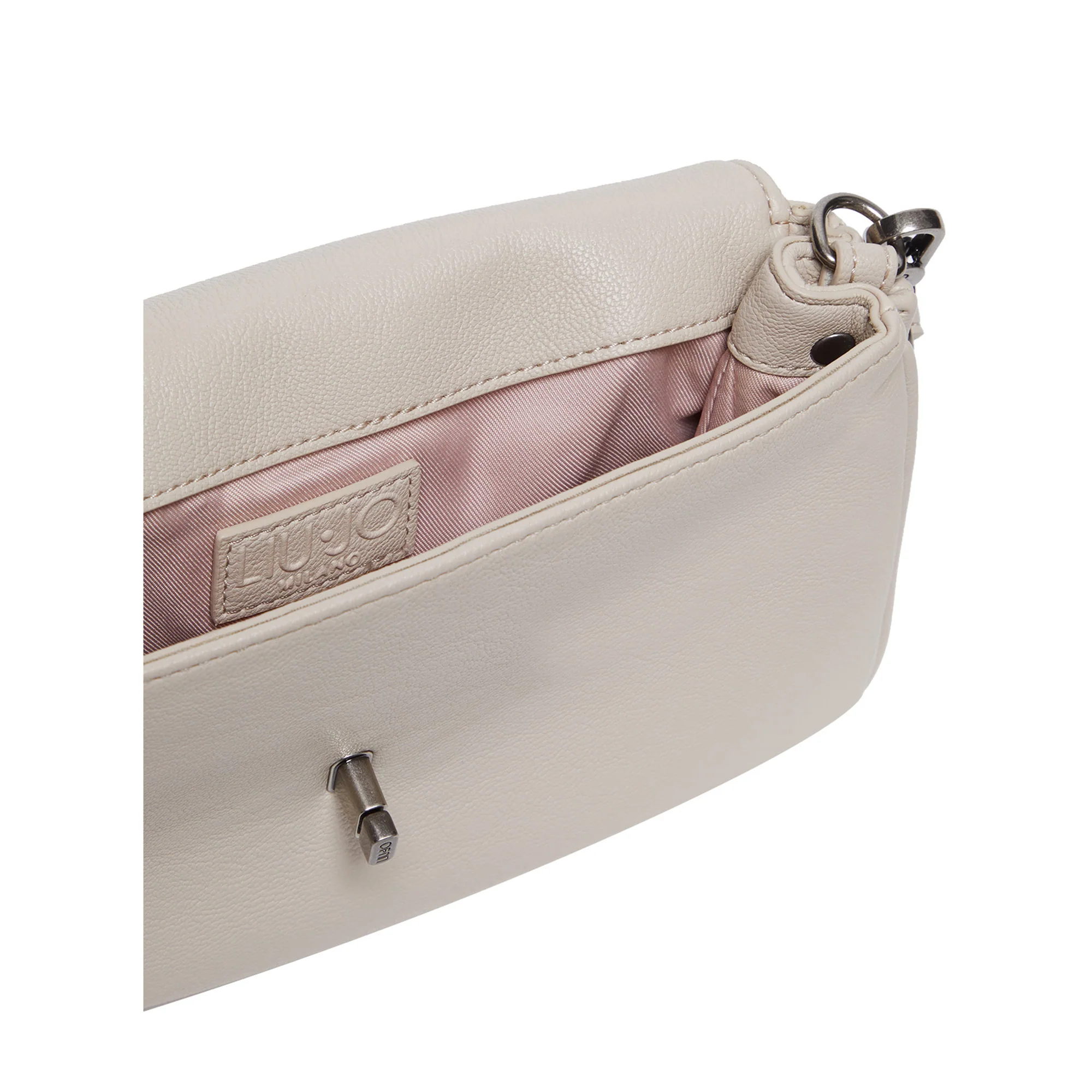 Borsa a spalla Donna in tessuto spalmato Beige - Image 4