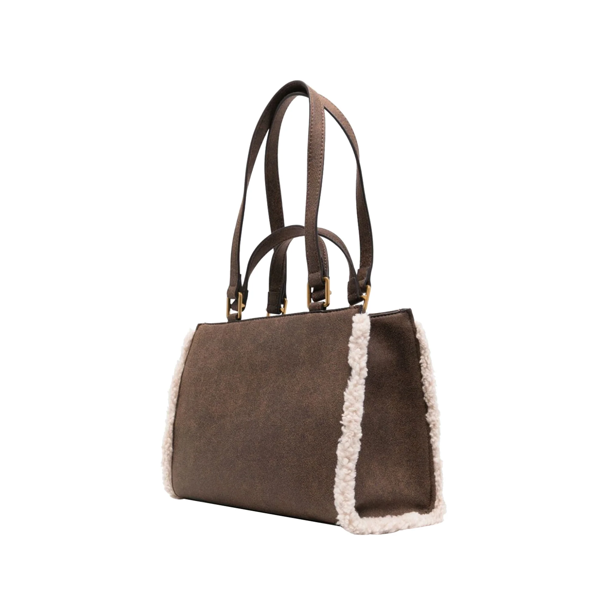 Borsa a mano con dettaglio ecopelliccia - Image 2