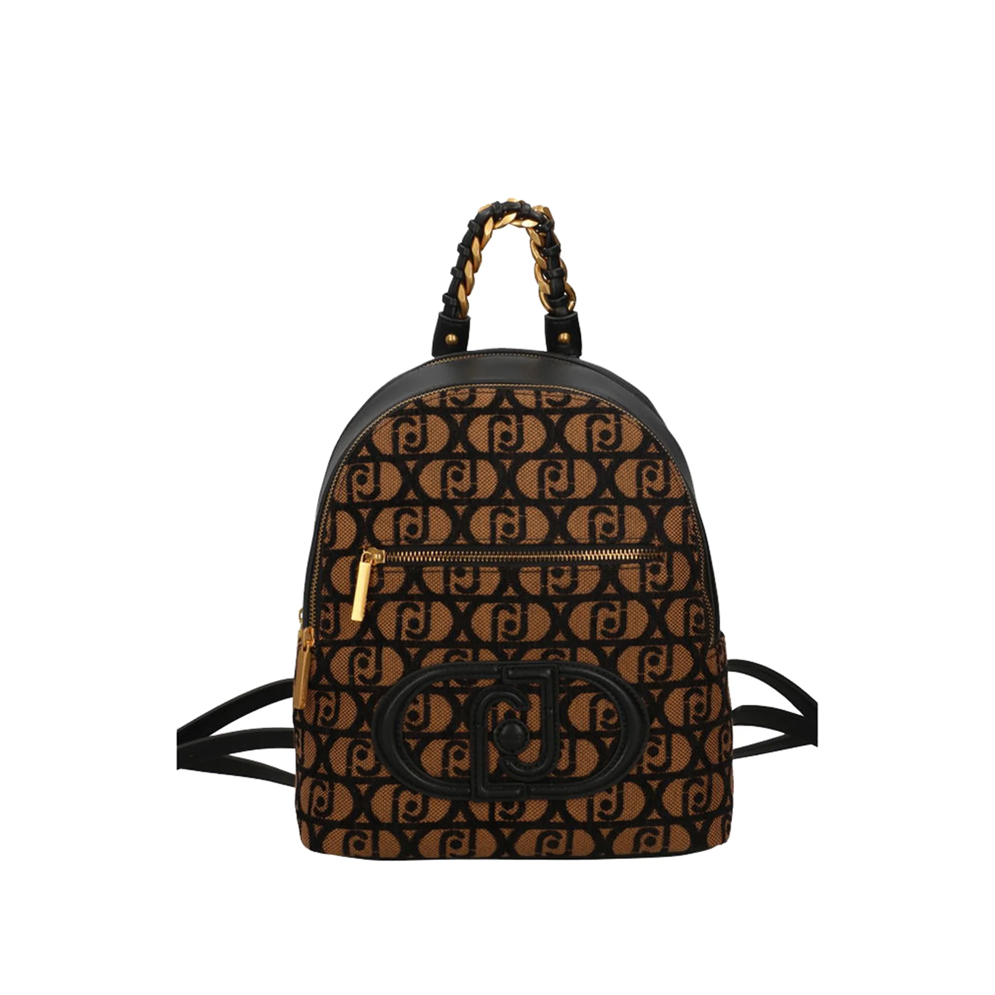 Zaino Donna con tasche a chiusura zip marrone