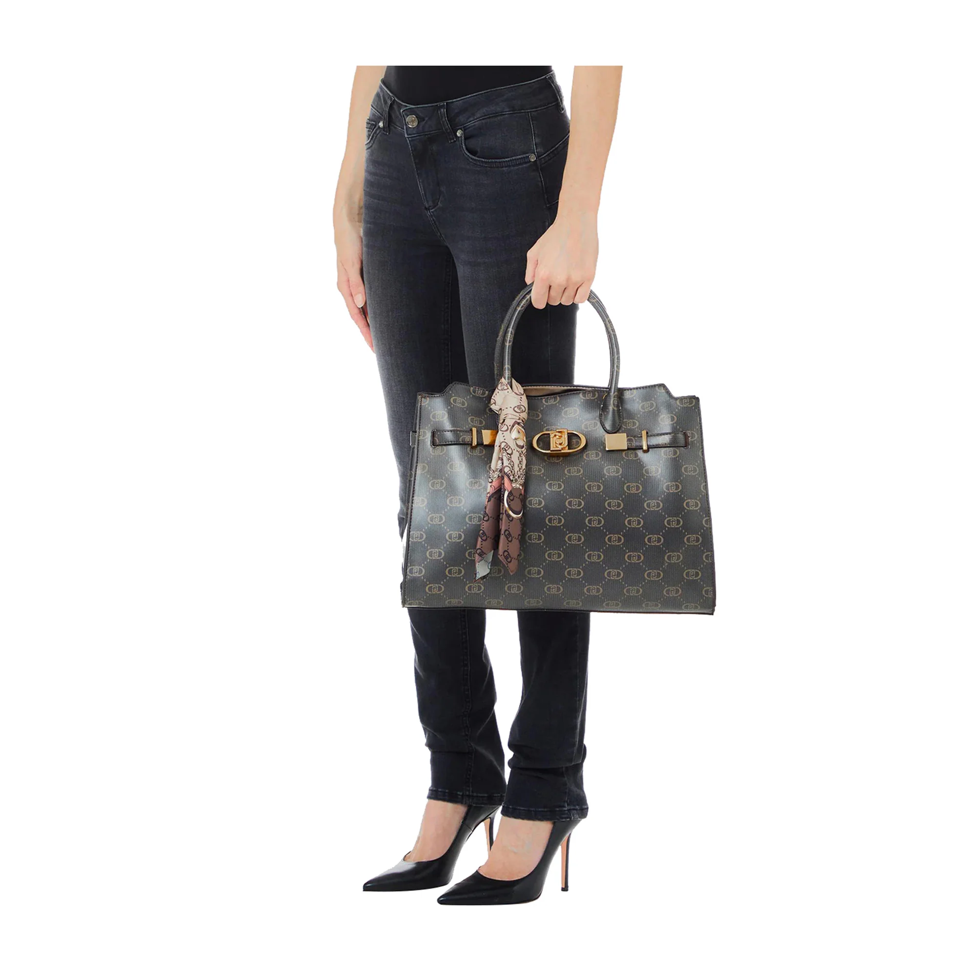 Borsa Donna con foulard removibile e logo all over - Image 5