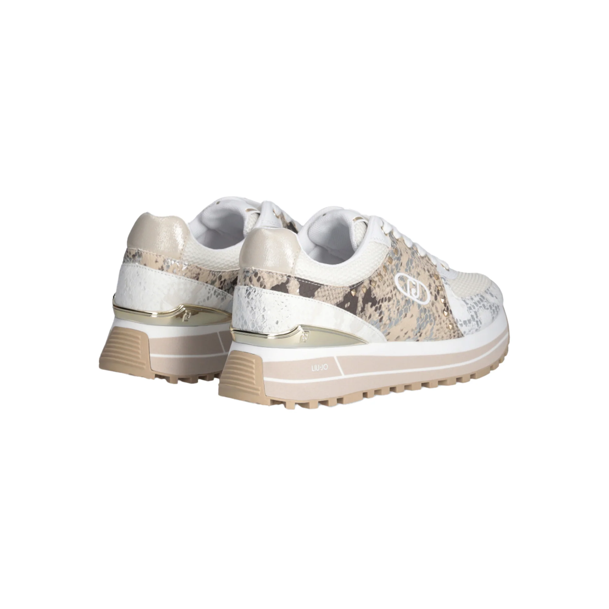 Sneakers Donna bianche con stampa pitone - Image 3