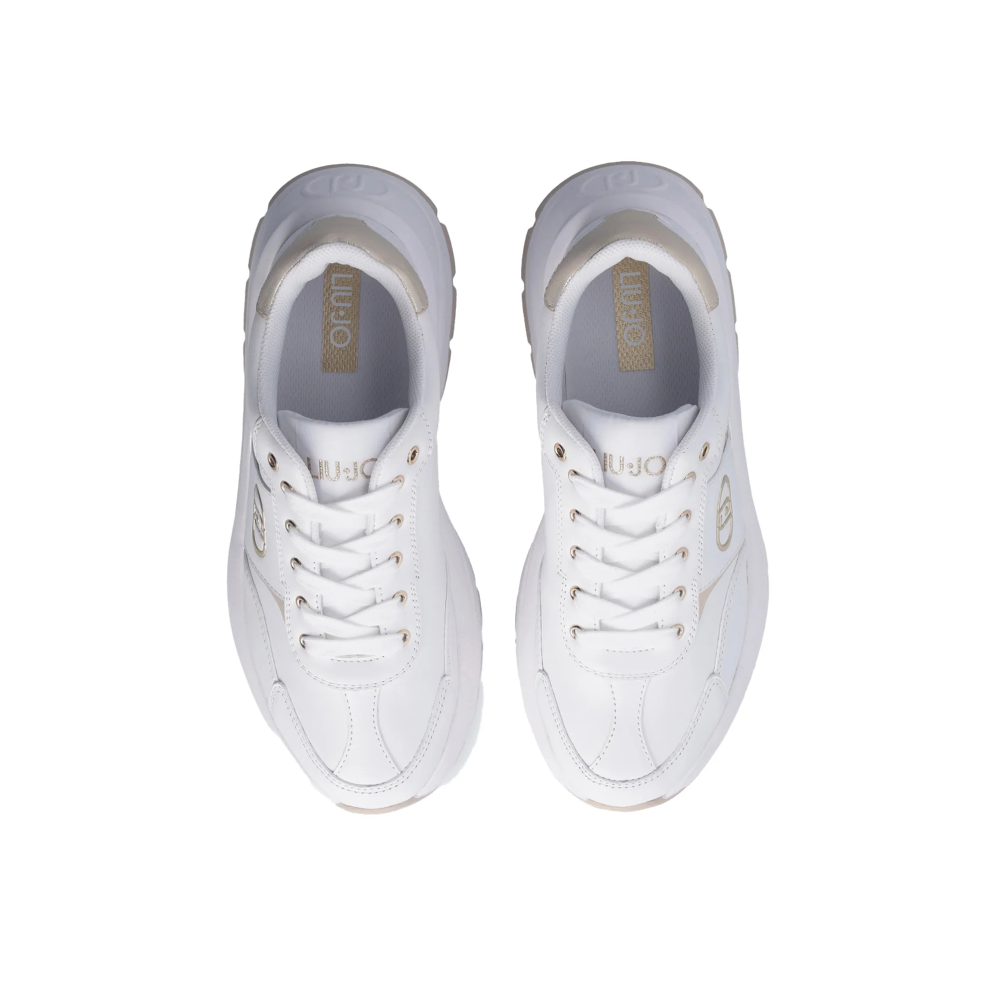 Sneakers Donna in pelle bianca con suola bold - Image 2